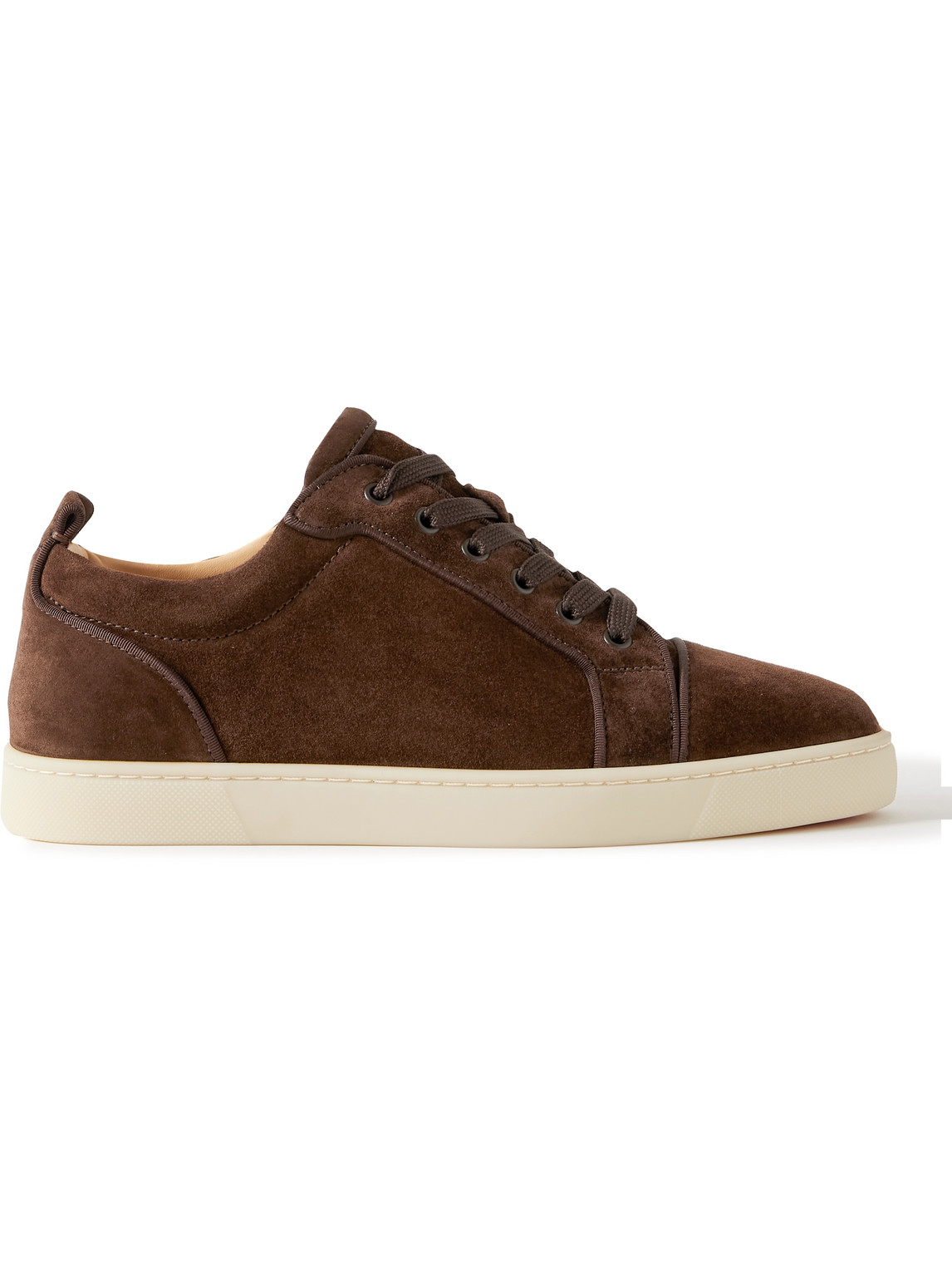 Christian Louboutin Louis Junior Suede Trainers In Brown