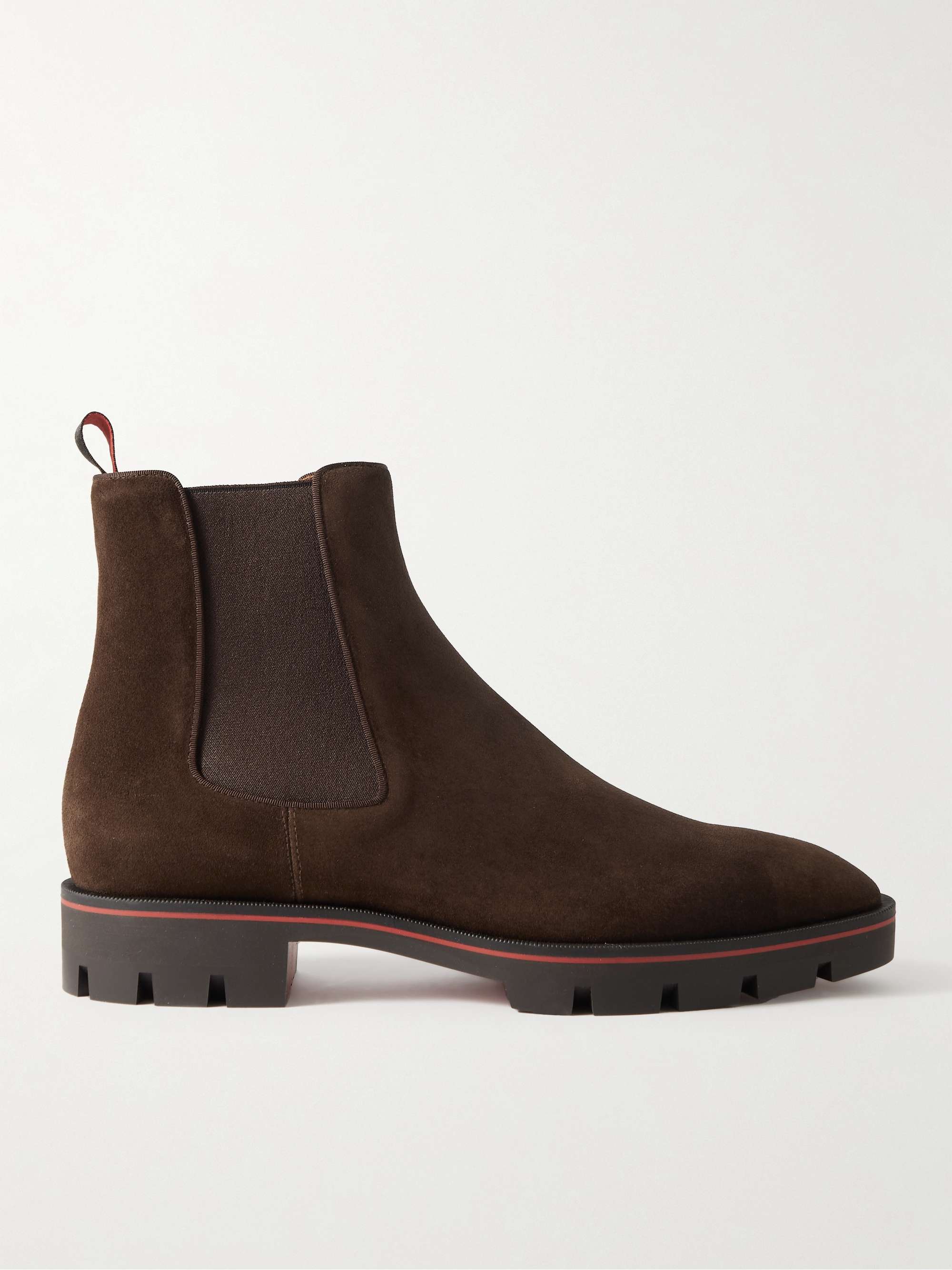 CHRISTIAN LOUBOUTIN Alpino Suede Chelsea Boots for Men | MR PORTER