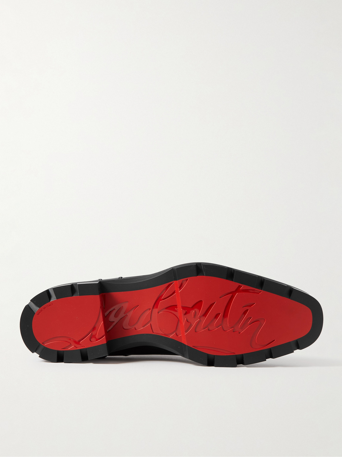 Shop Christian Louboutin Davisol Leather Derby Shoes In Black