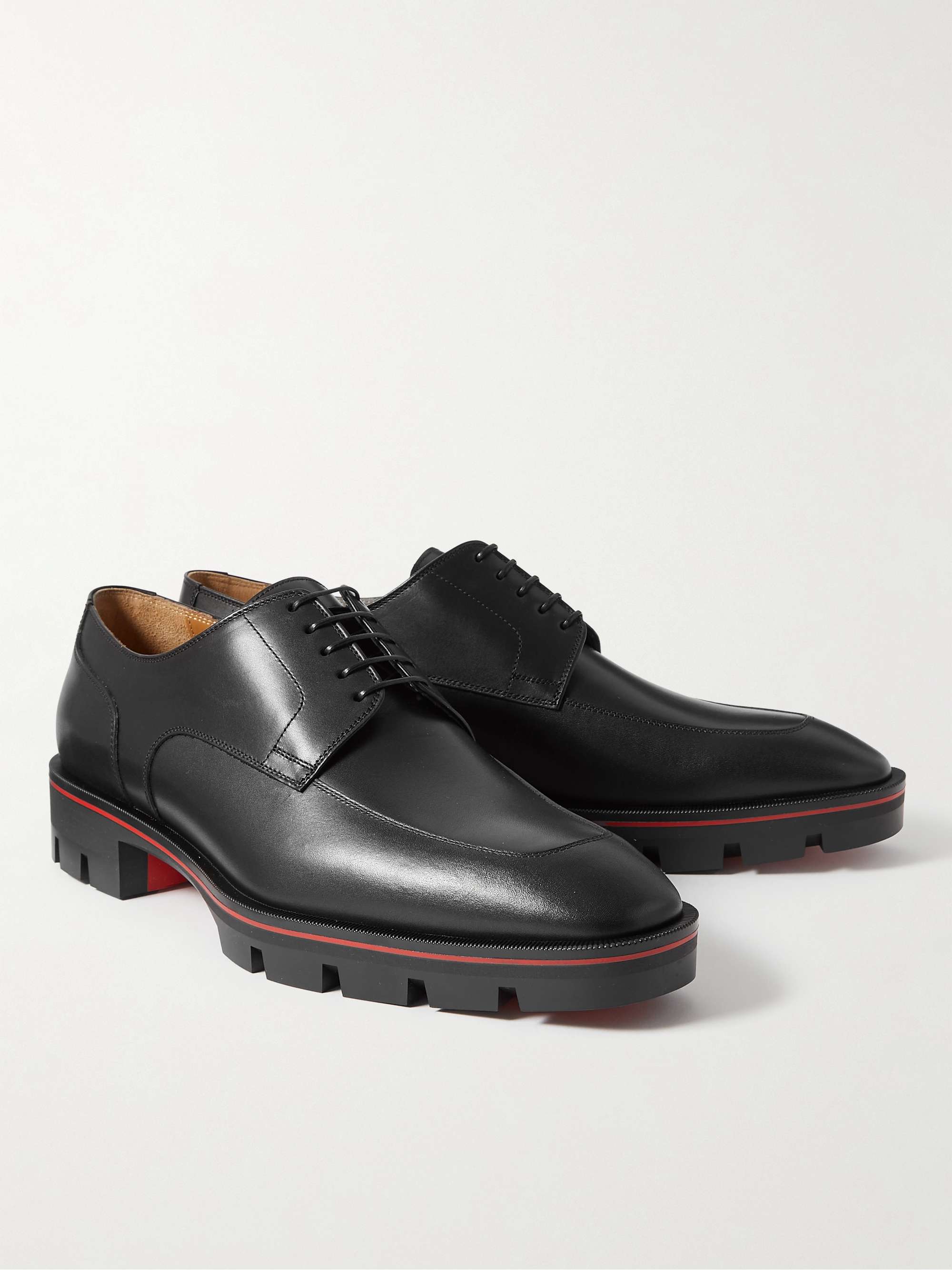 CHRISTIAN LOUBOUTIN Davisol Leather Derby Shoes for Men | MR PORTER