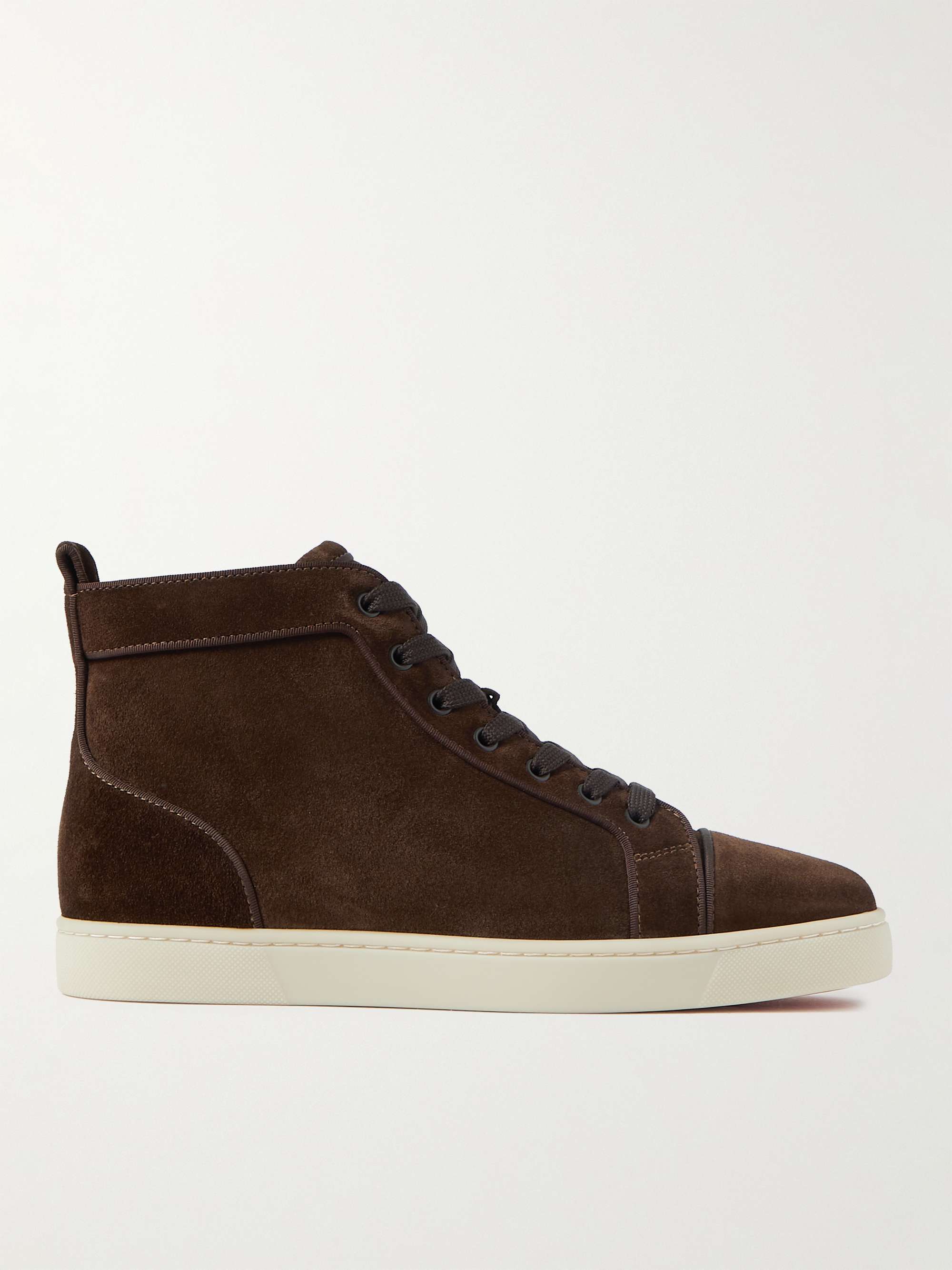 Louis Vuitton High Top Suede Crafted Sneaker Bluee