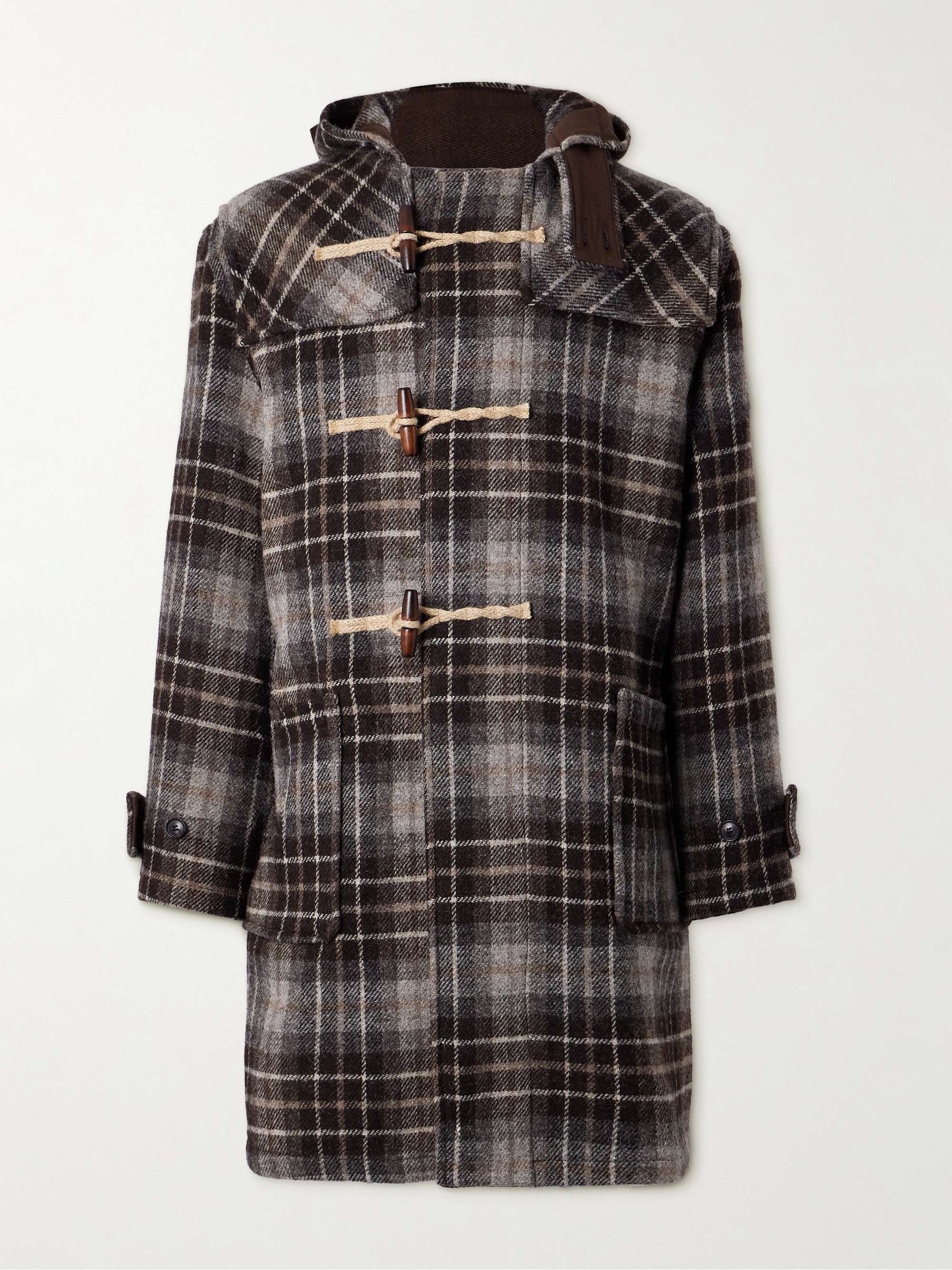 DE BONNE FACTURE Gloverall Checked Wool Tweed Hooded Coat for Men MR PORTER