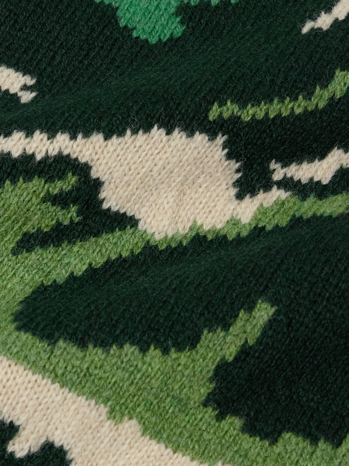 Shop De Bonne Facture Jacquard-knit Wool Sweater In Green