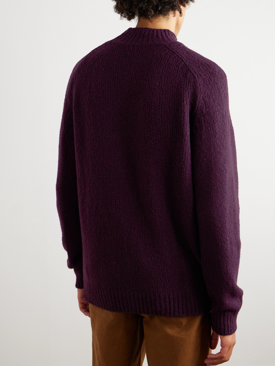 Shop De Bonne Facture Wool-bouclé Sweater In Purple