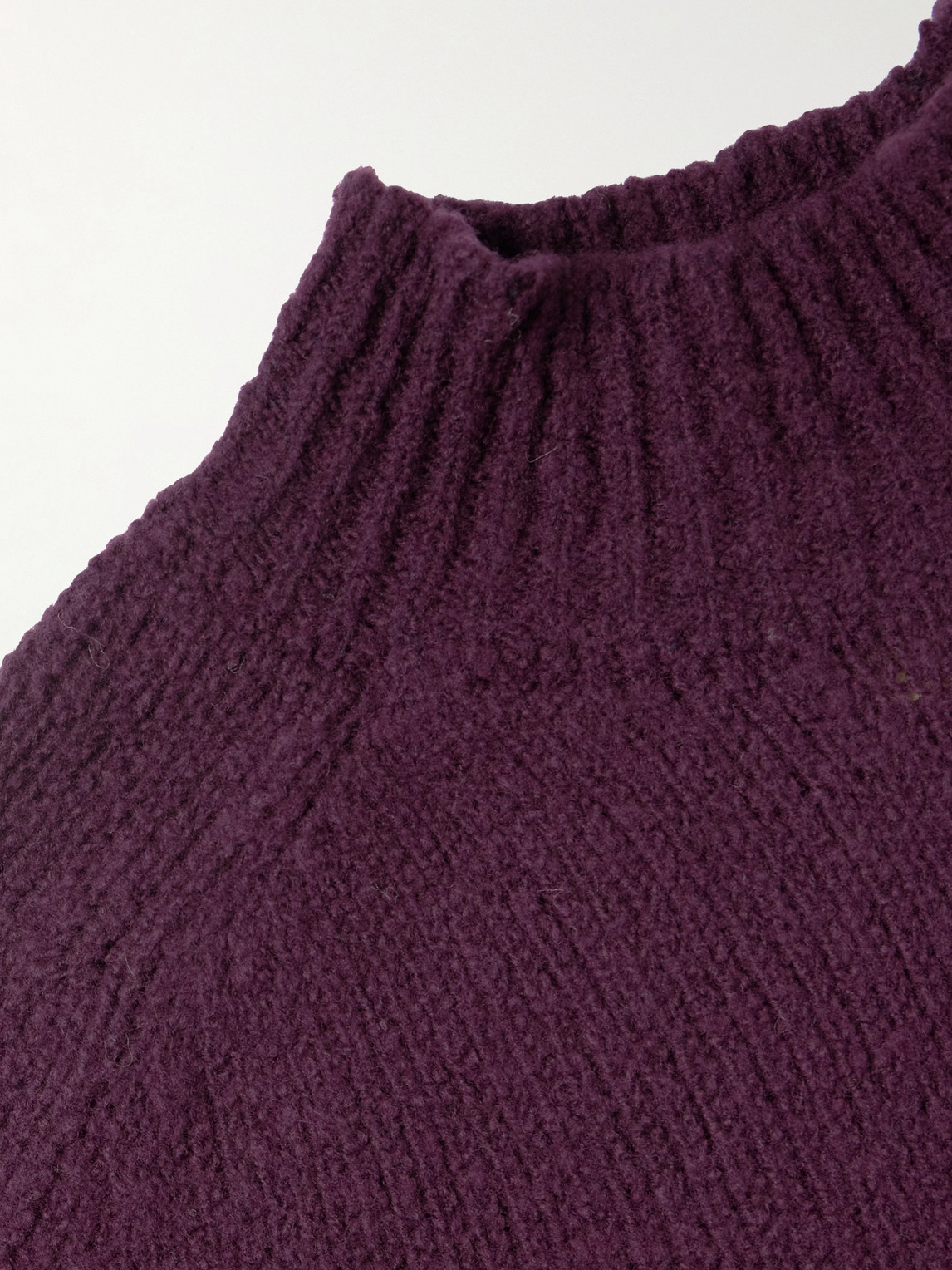 Shop De Bonne Facture Wool-bouclé Sweater In Purple