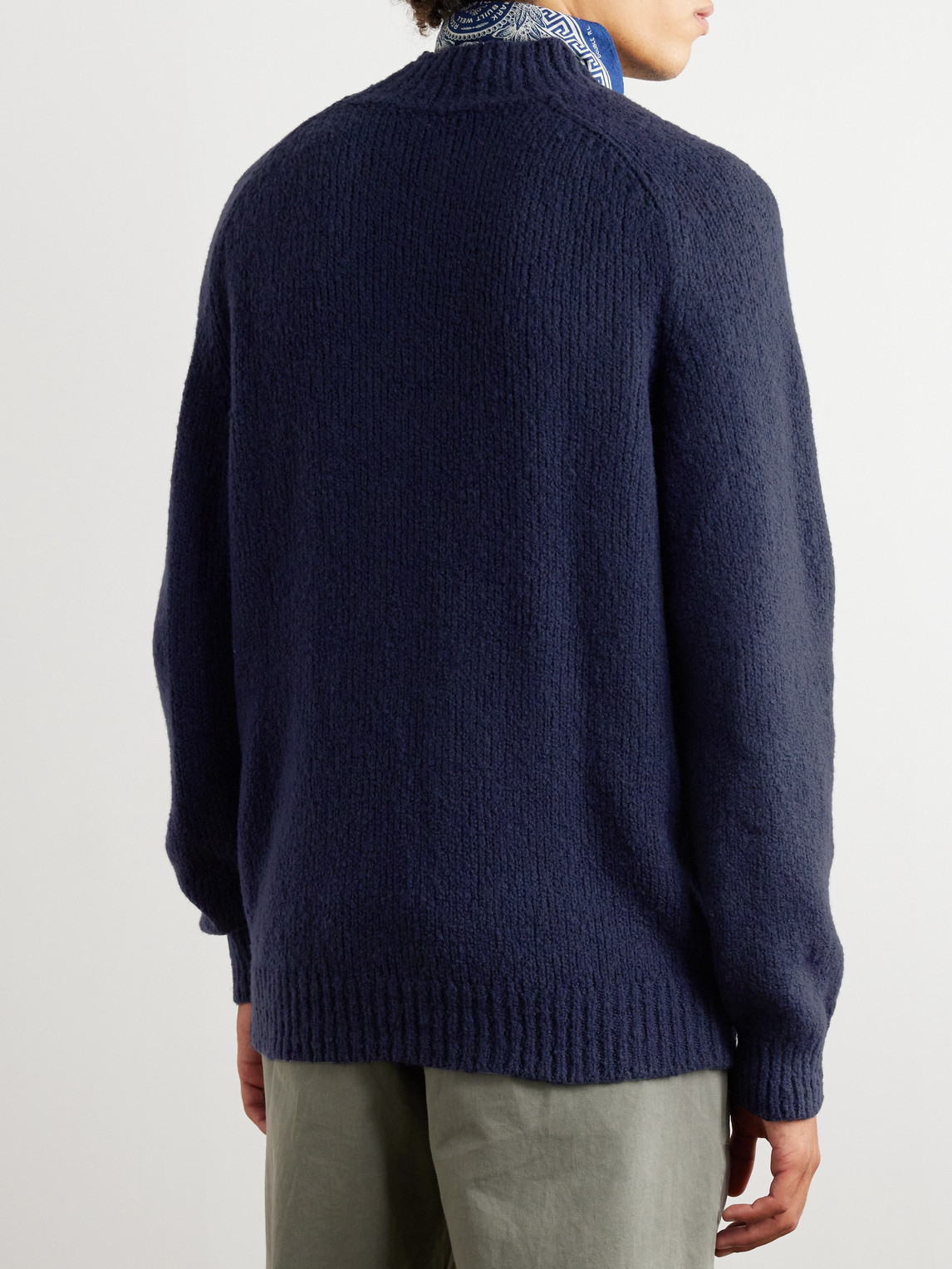 Shop De Bonne Facture Wool-bouclé Sweater In Blue