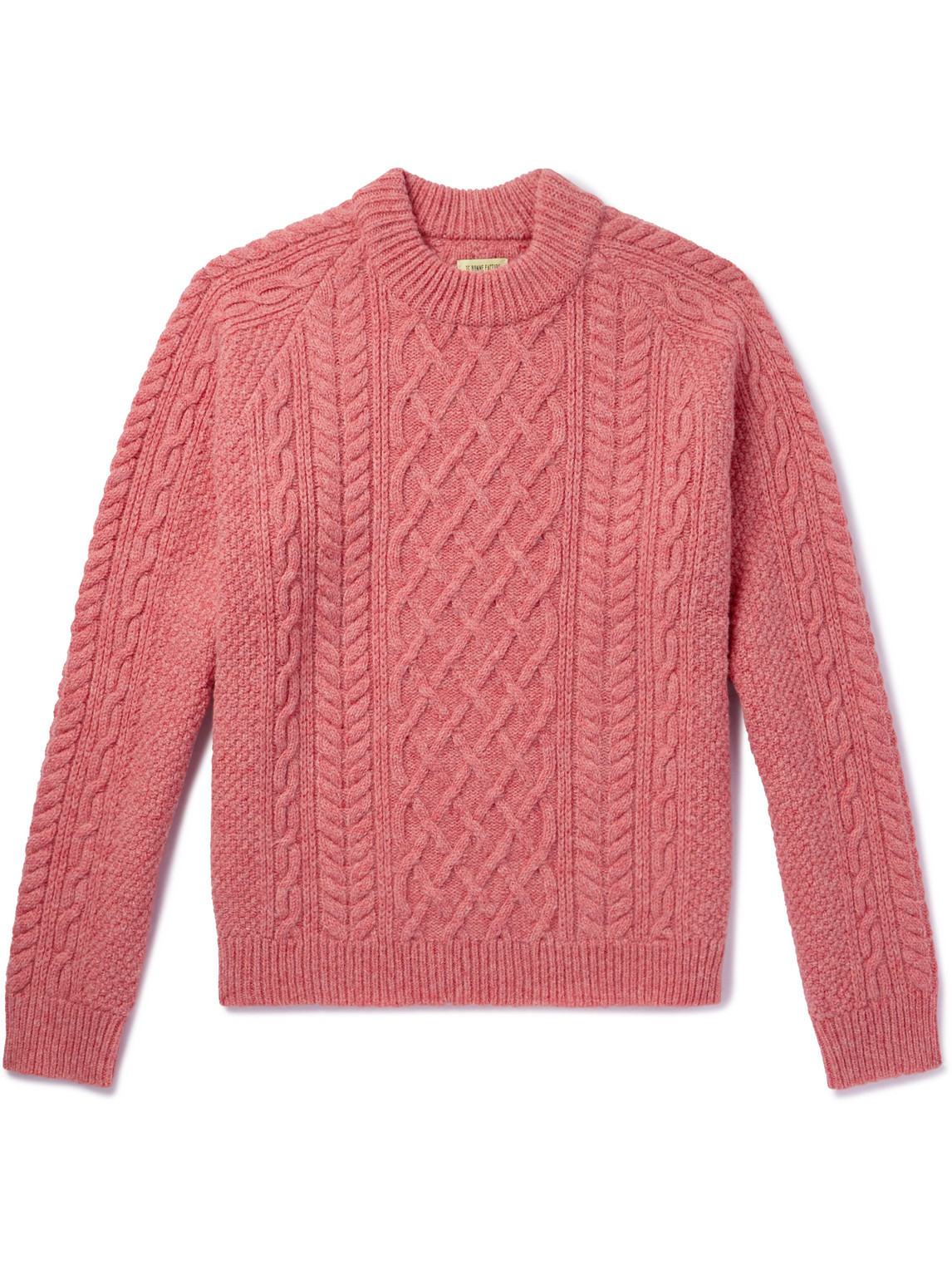 De Bonne Facture Cable-knit Wool Jumper In Pink