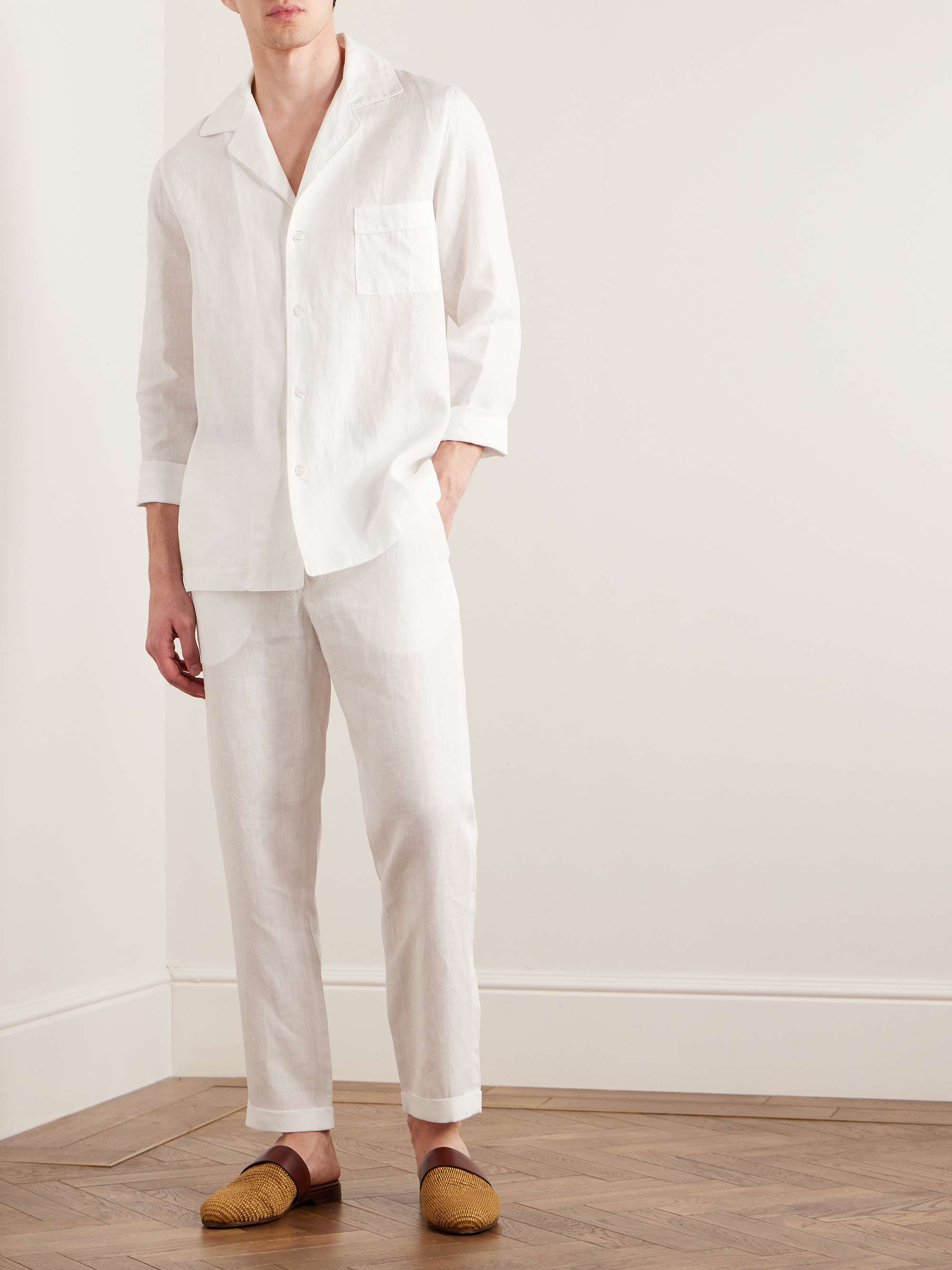 LORETTA CAPONI Straight-Leg Linen Trousers for Men | MR PORTER