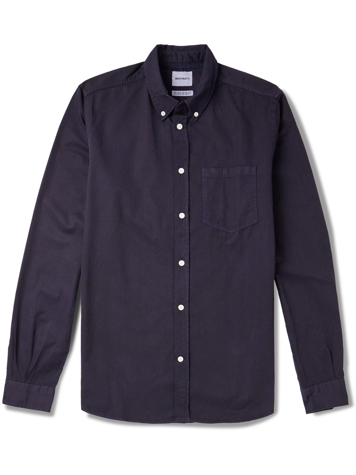Norse Projects Anton Button-down Collar Cotton-twill Shirt In Blue
