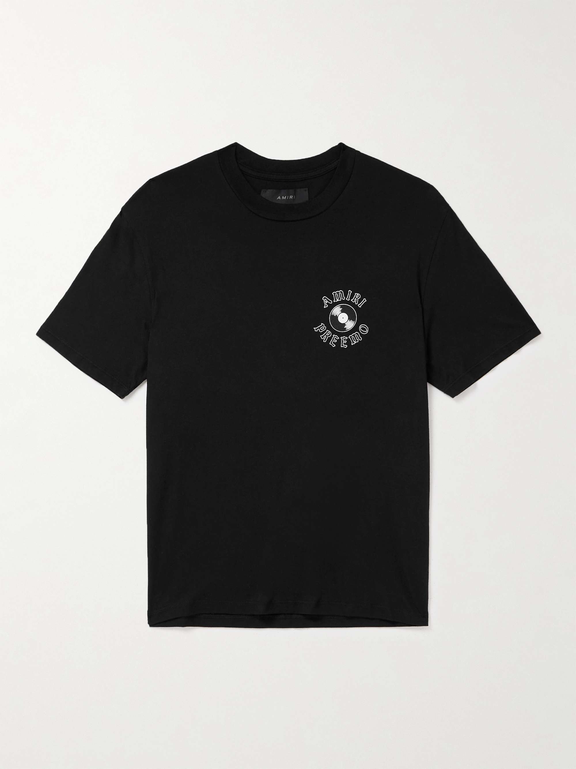 AMIRI Preemo Record Logo-Print Cotton-Jersey T-Shirt for Men | MR PORTER