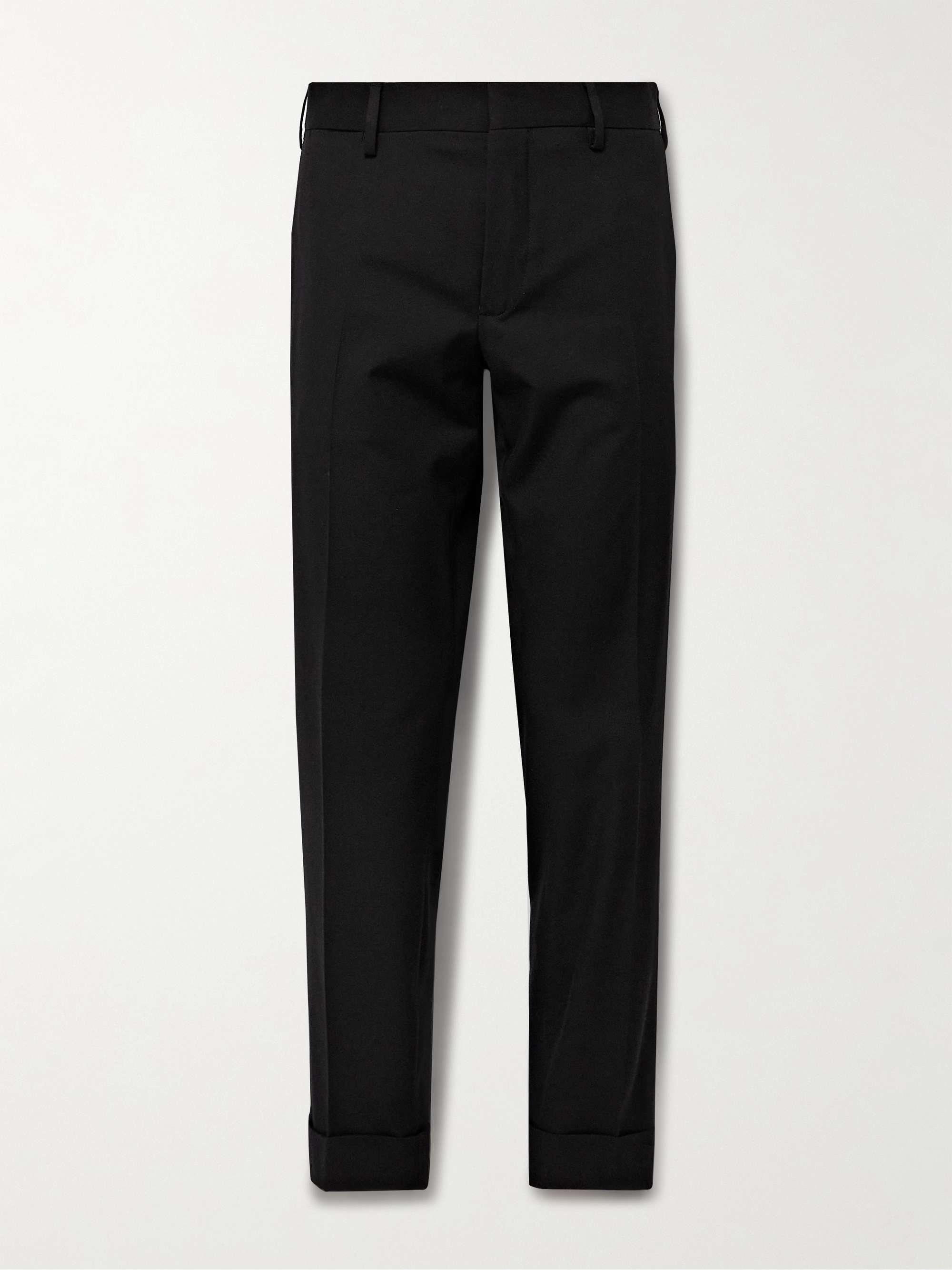 DRIES VAN NOTEN Philip Slim-Fit Cropped Cotton and Wool-Blend