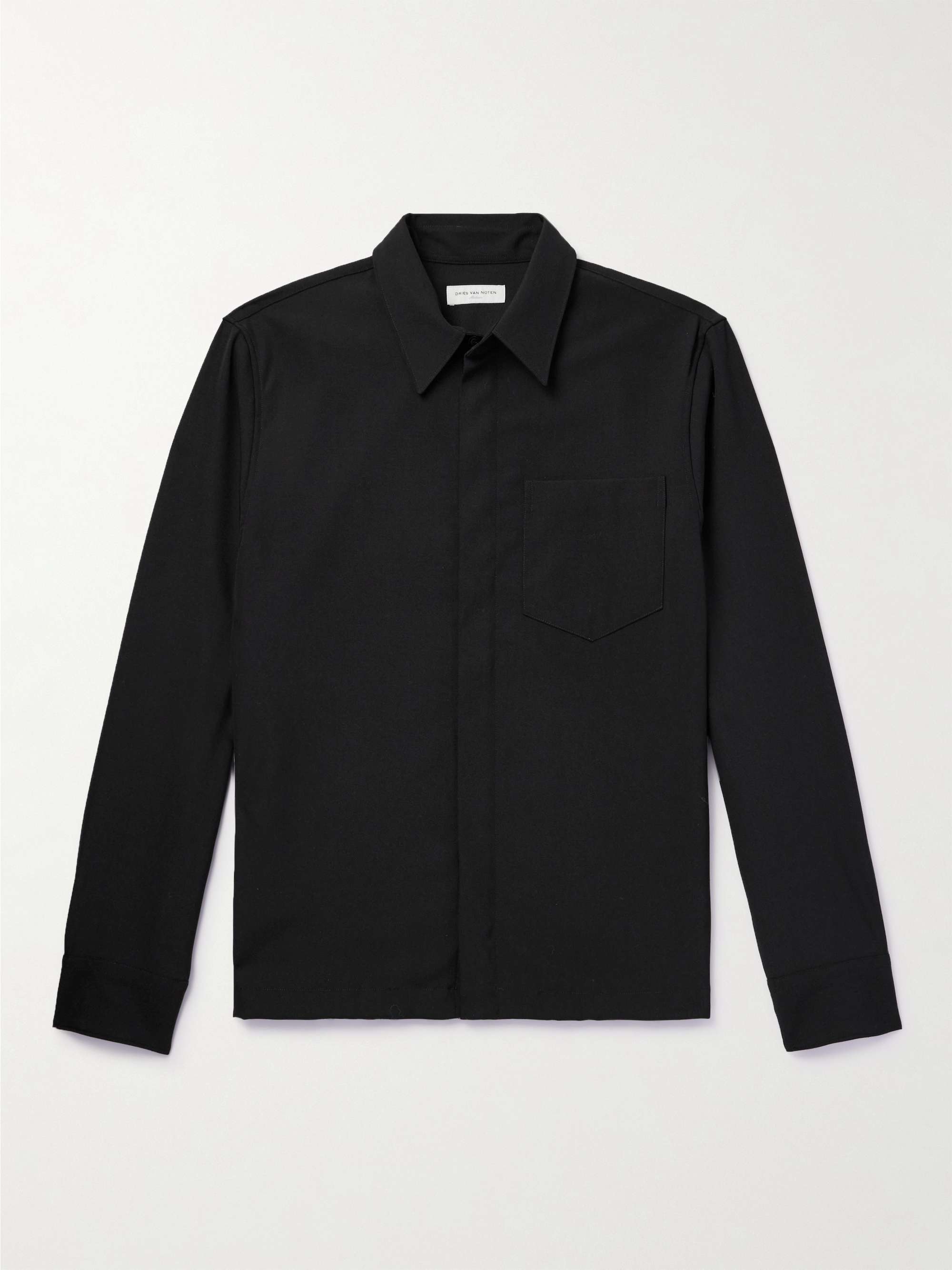 DRIES VAN NOTEN Wool Zip-Up Overshirt for Men | MR PORTER