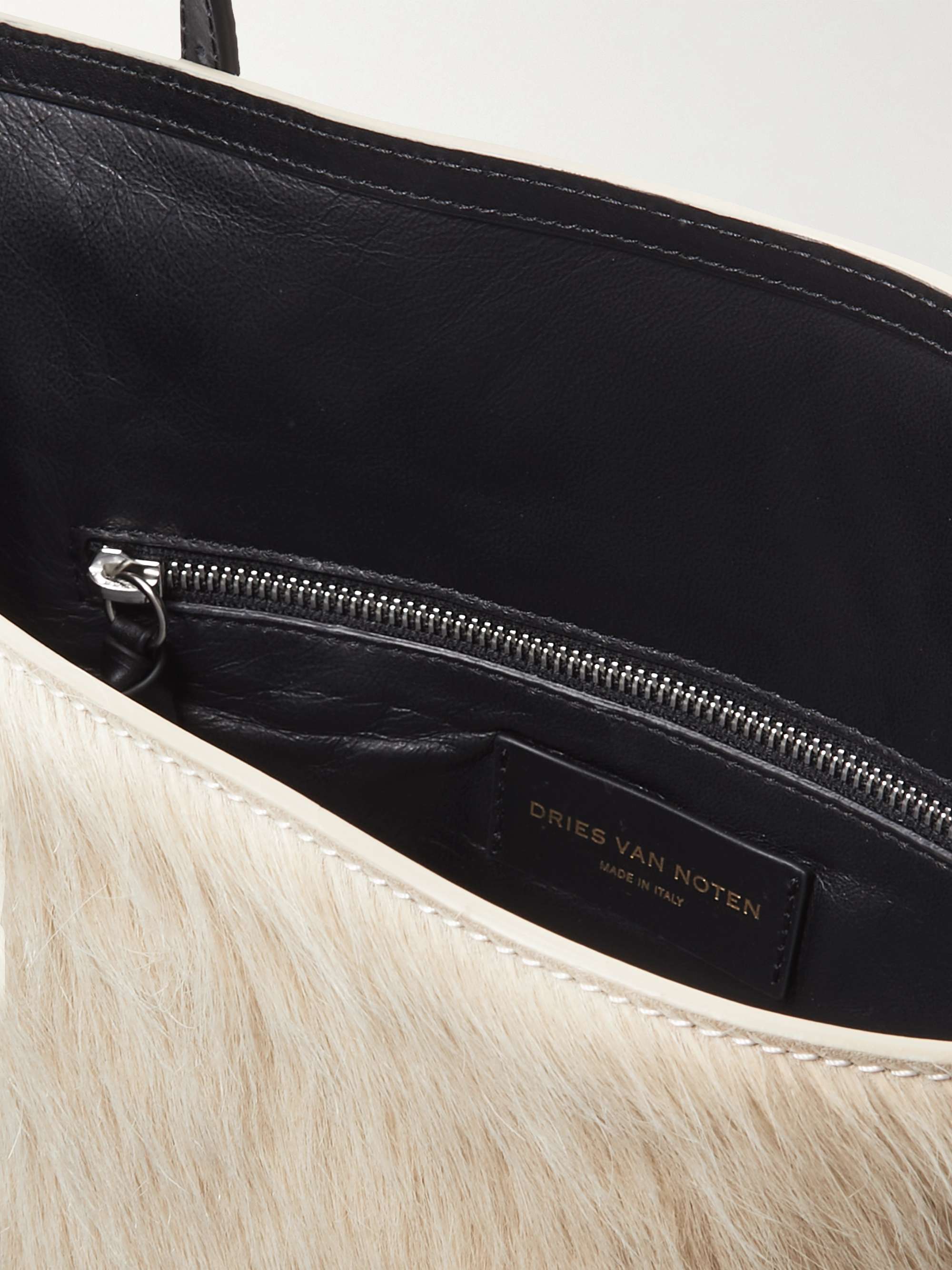 DRIES VAN NOTEN LeatherTrimmed Calf Hair Messenger Bag for Men MR PORTER