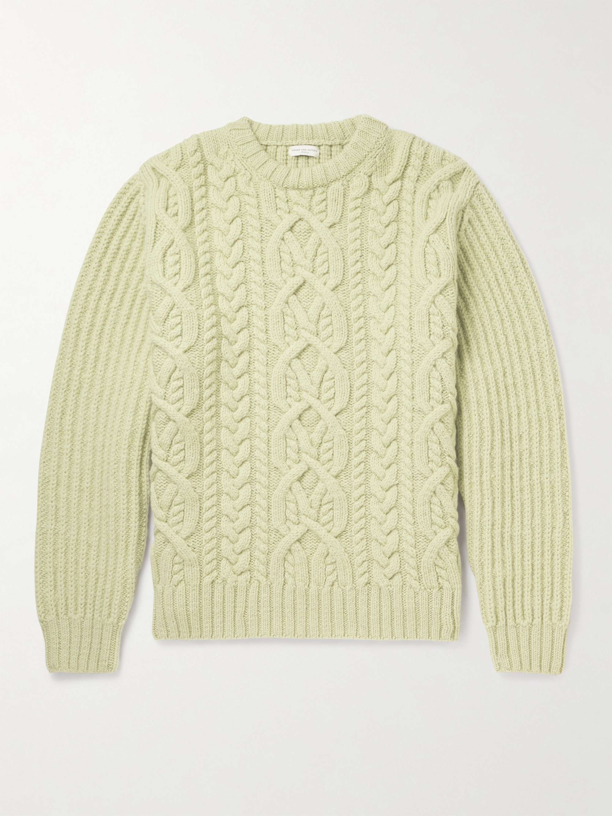 Cable-Knit Wool Sweater