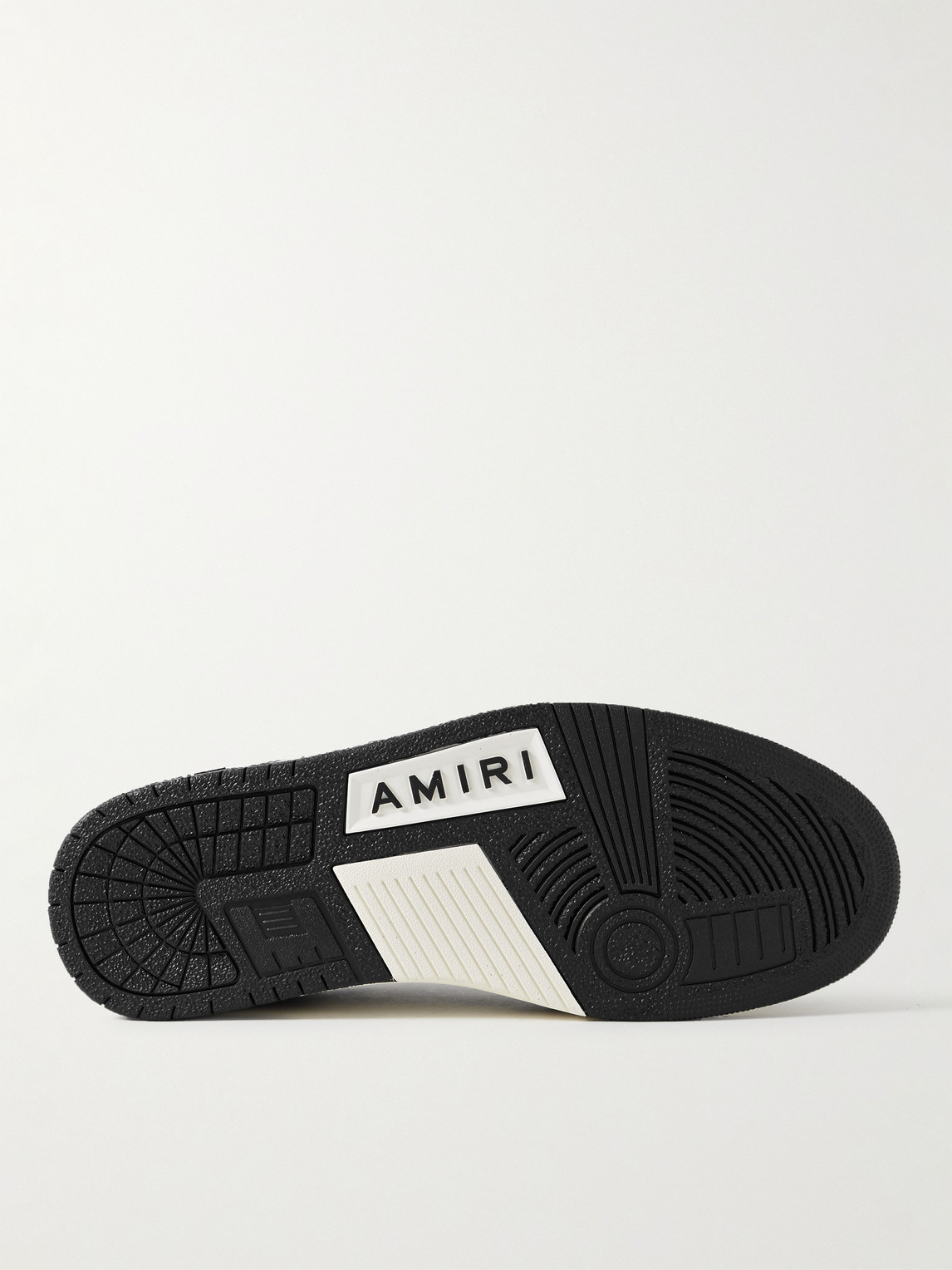 Shop Amiri Skel-top Glittered Leather Sneakers In Black