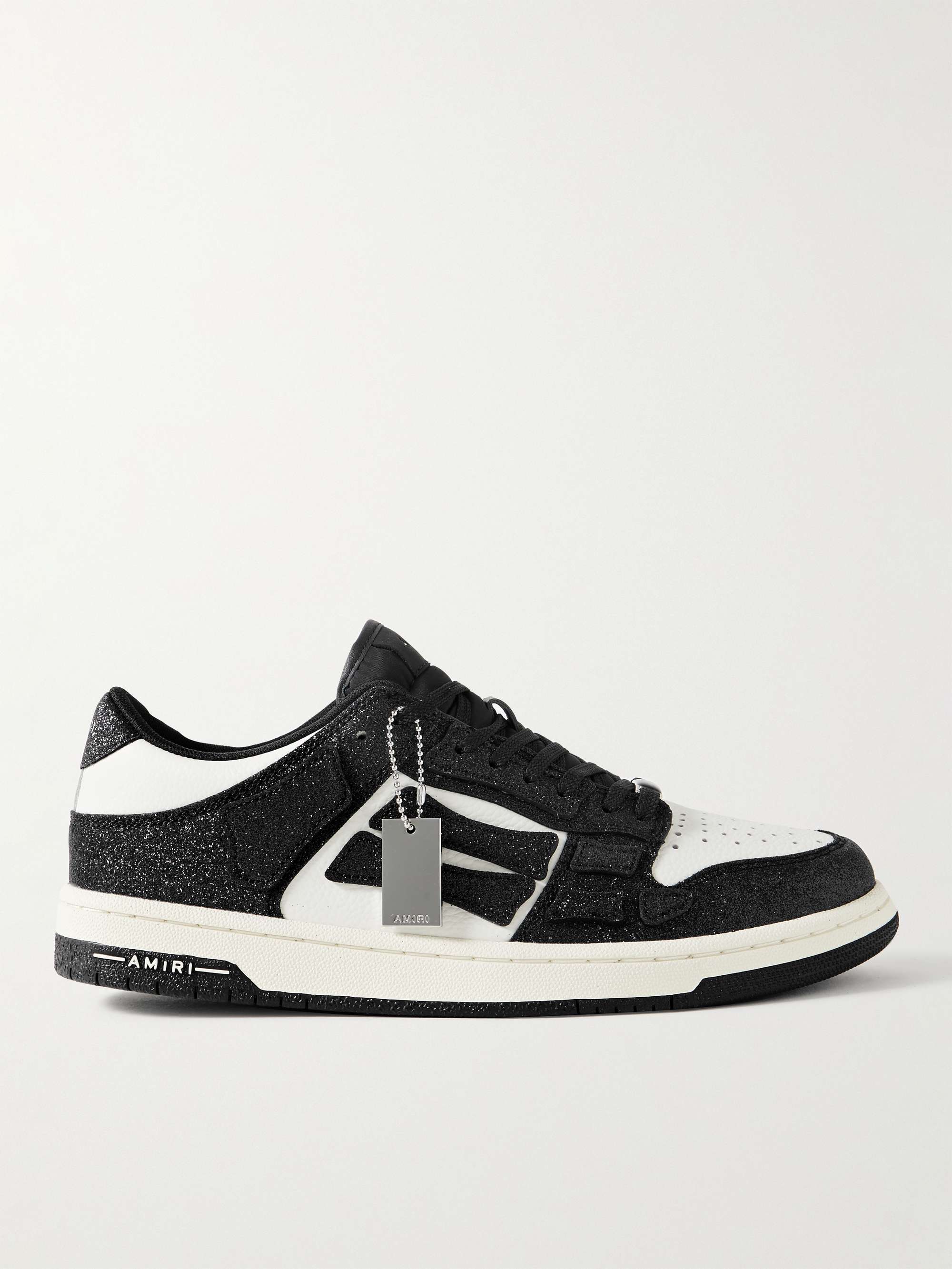 AMIRI Skel Top Glittered Leather Sneakers for Men MR PORTER