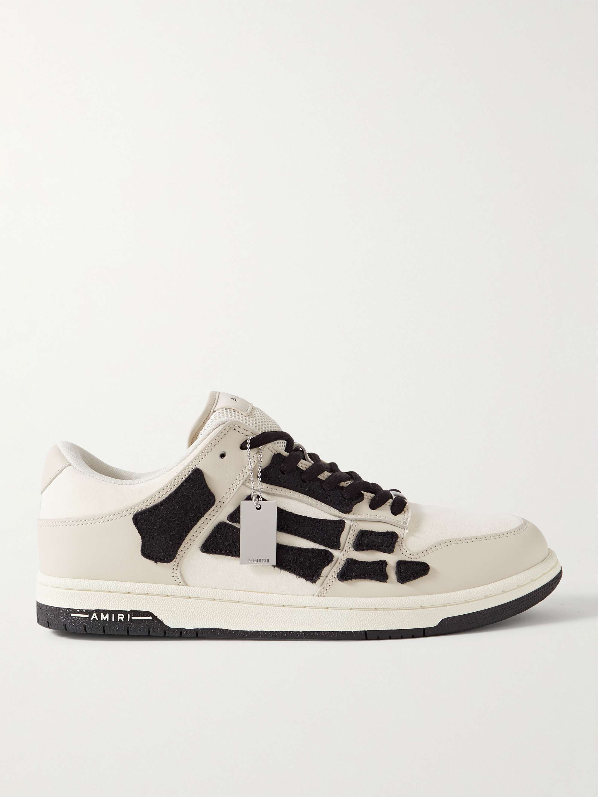 AMIRI Skel Top Colour-Block Leather and Suede Sneakers for Men | MR PORTER