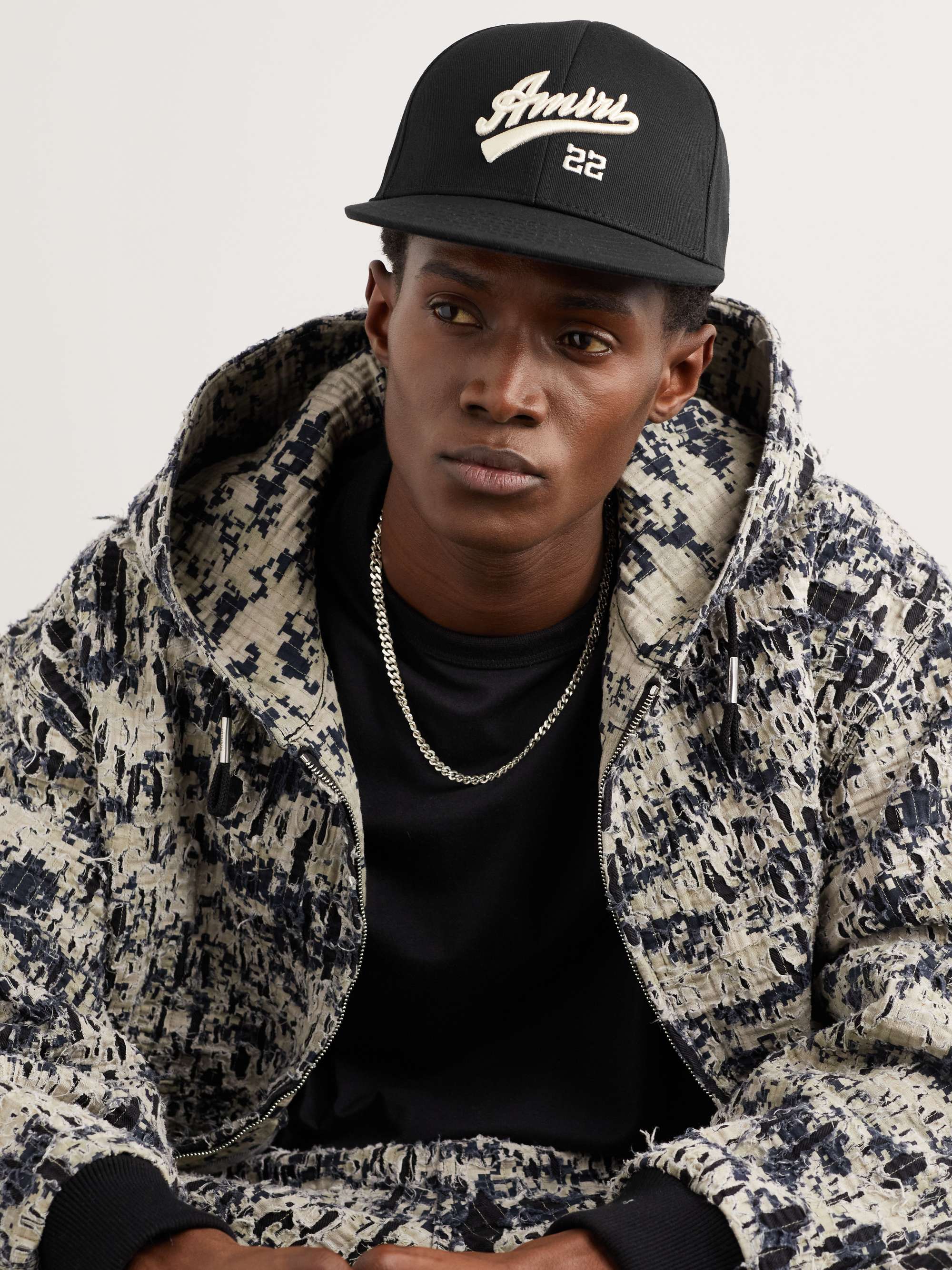 AMIRI Logo-Embroidered Cotton-Twill Flexfit® Baseball Cap for Men | MR  PORTER