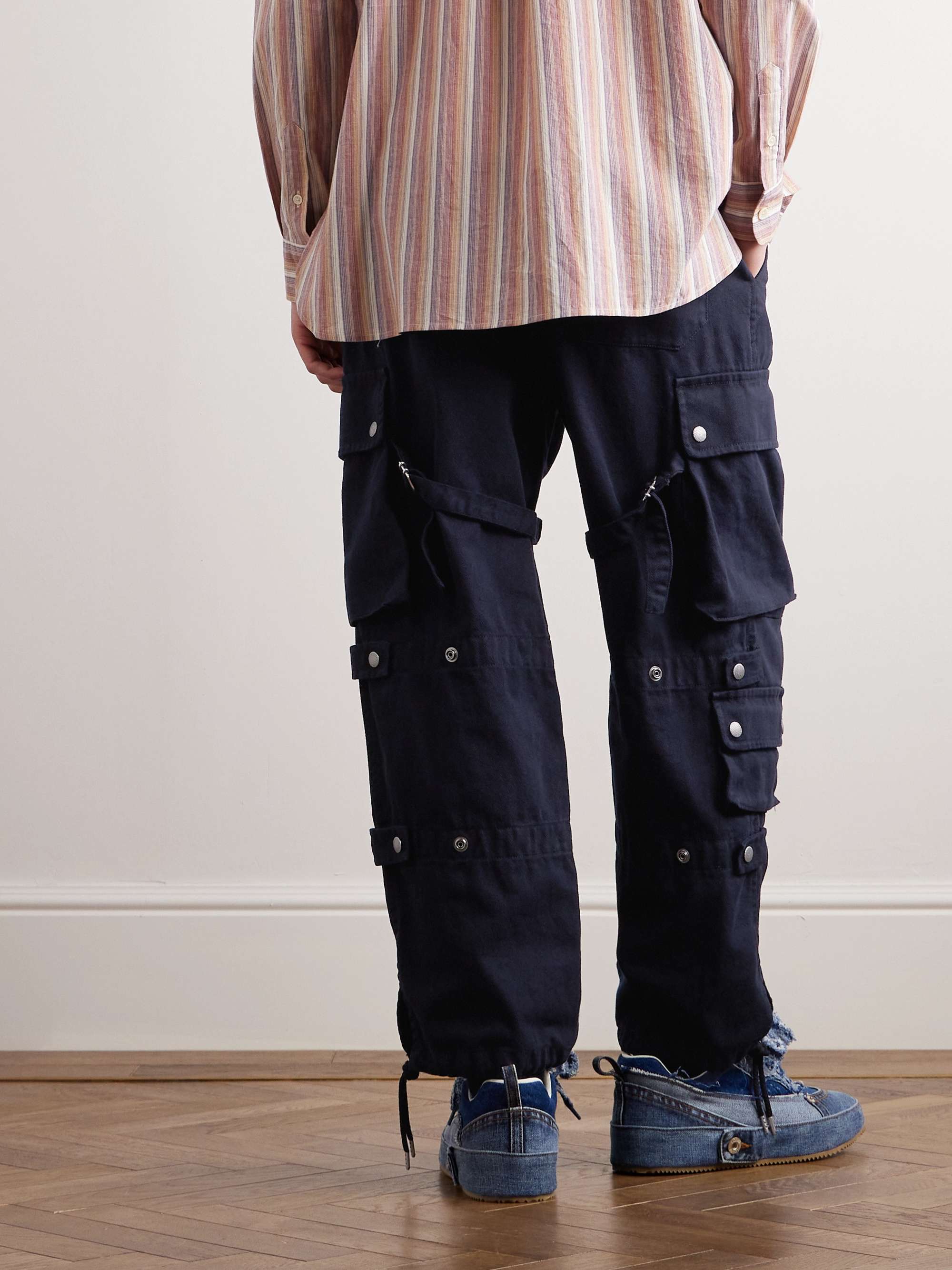 ISABEL MARANT Pantaloni cargo a gamba dritta in gabardine di cotone