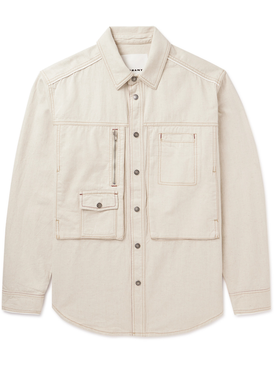 Isabel Marant Multiple-pockets Shirt Jacket In Neutrals