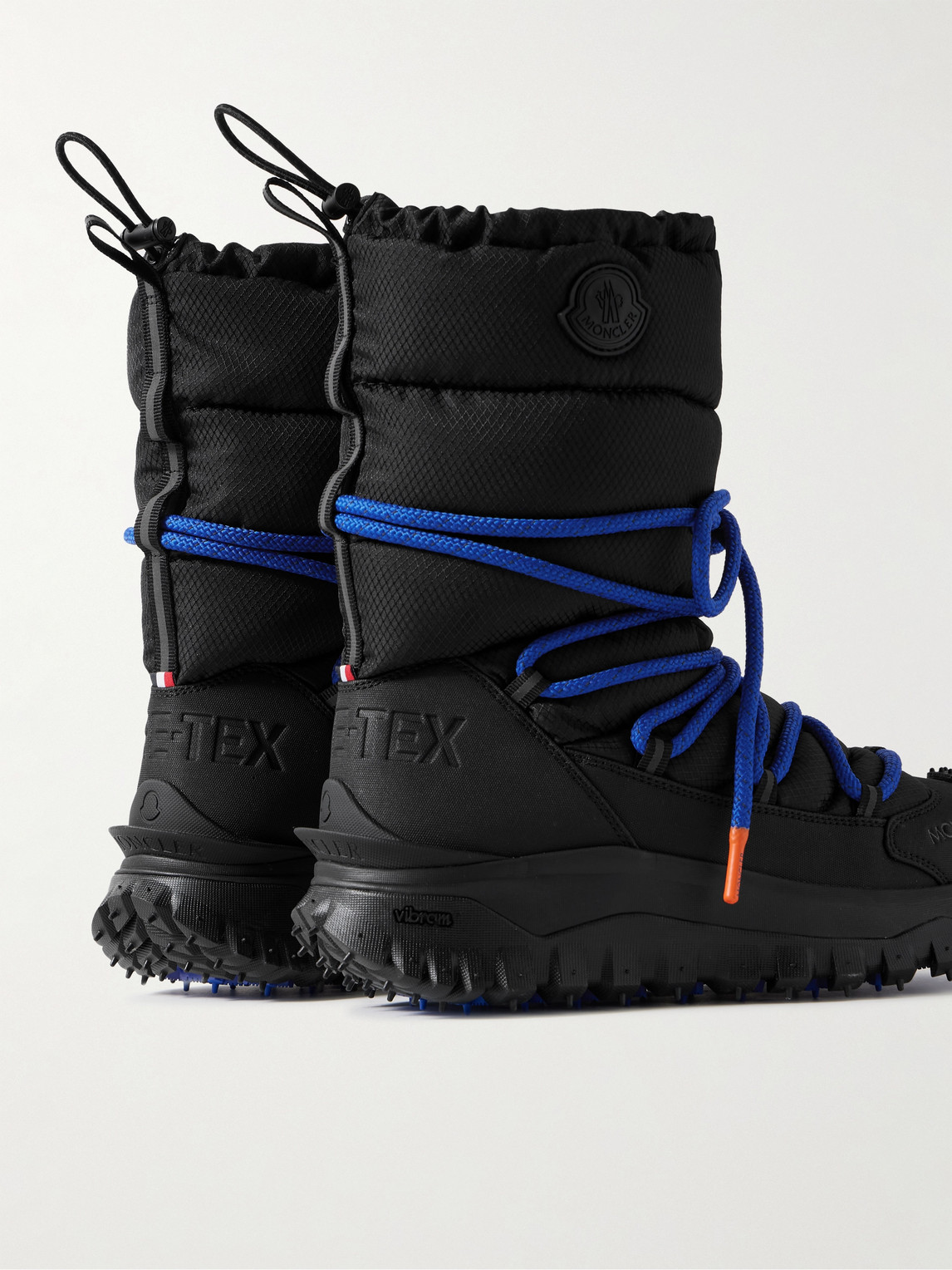 Shop Moncler Trailgrip Après Rubber-trimmed Gore-tex® Ripstop Boots In Black