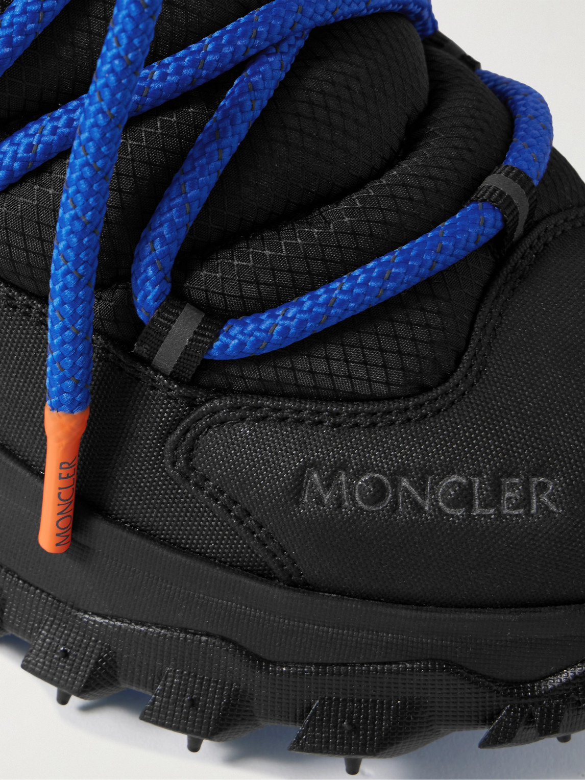 Shop Moncler Trailgrip Après Rubber-trimmed Gore-tex® Ripstop Boots In Black