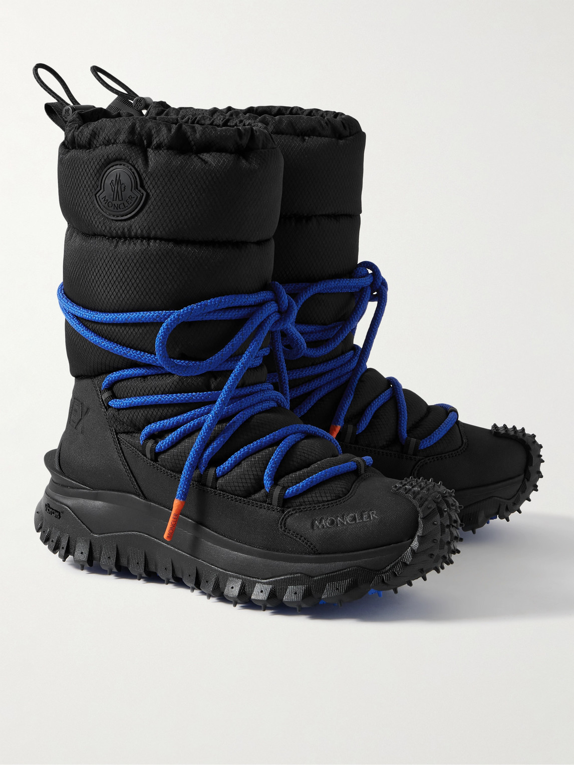 Shop Moncler Trailgrip Après Rubber-trimmed Gore-tex® Ripstop Boots In Black