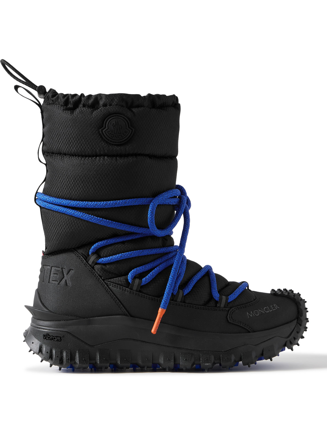 Shop Moncler Trailgrip Après Rubber-trimmed Gore-tex® Ripstop Boots In Black