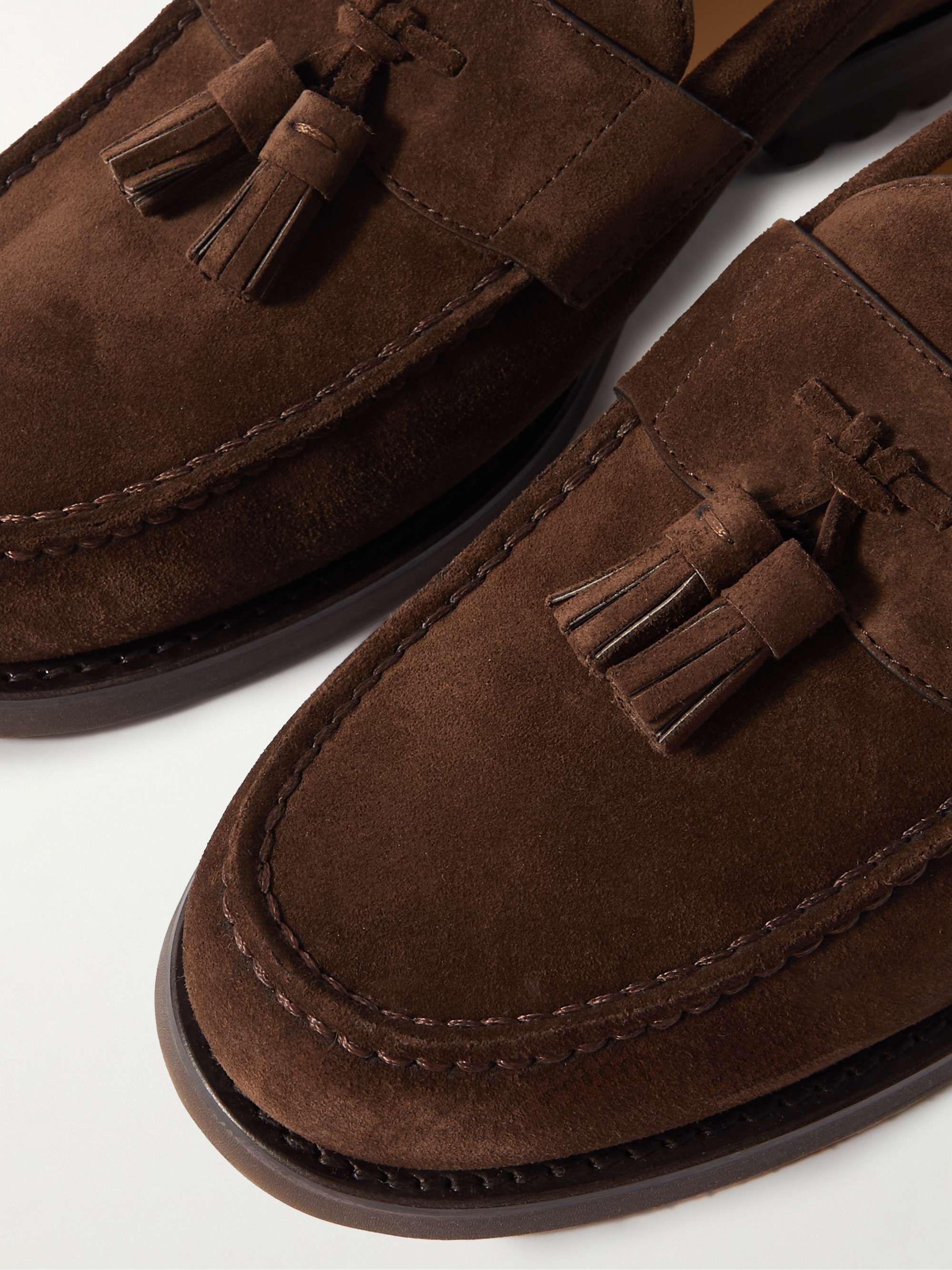 BRUNELLO CUCINELLI Tasselled Suede Loafers for Men | MR PORTER