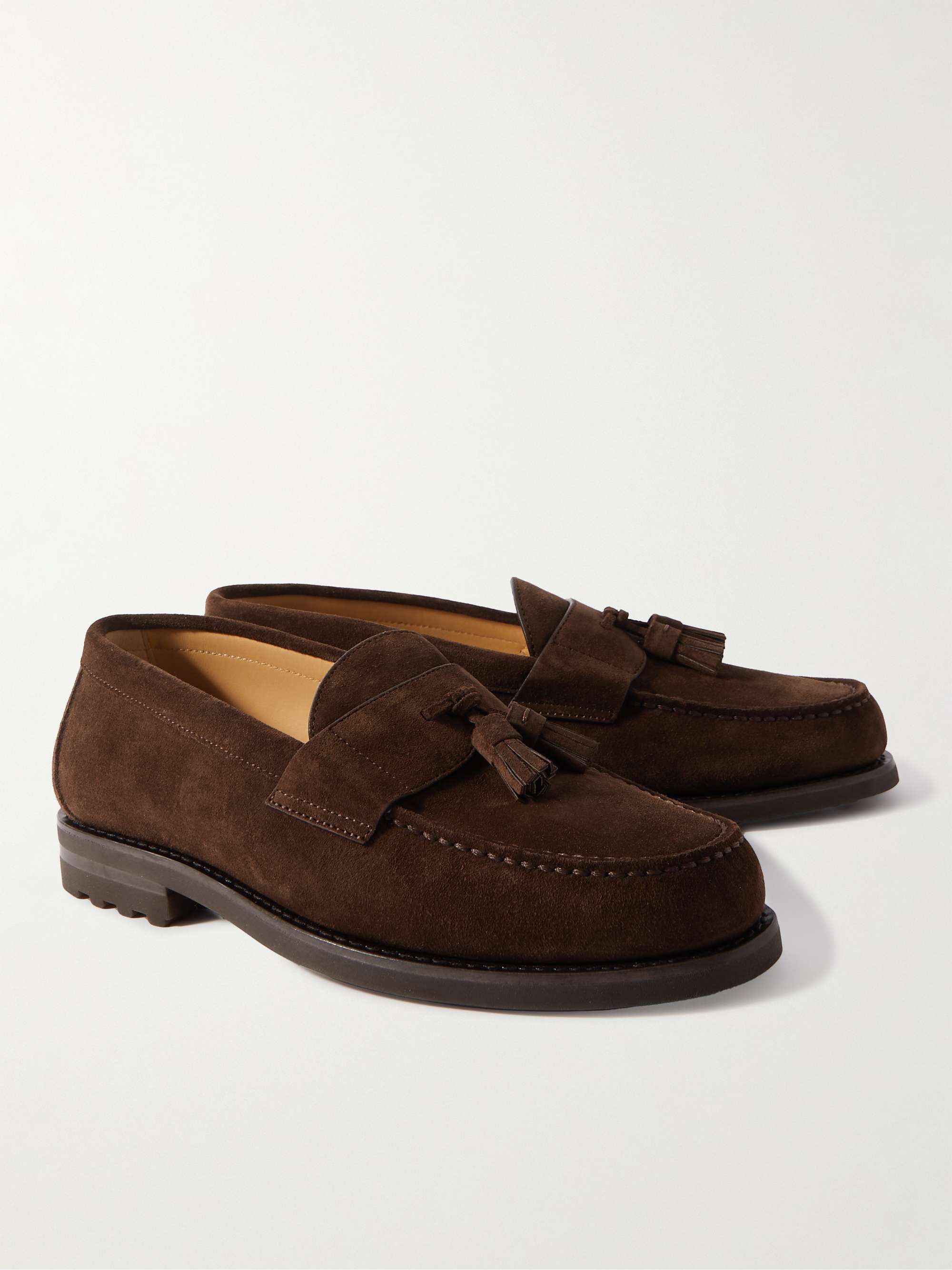 BRUNELLO CUCINELLI Tasselled Suede Loafers for Men | MR PORTER