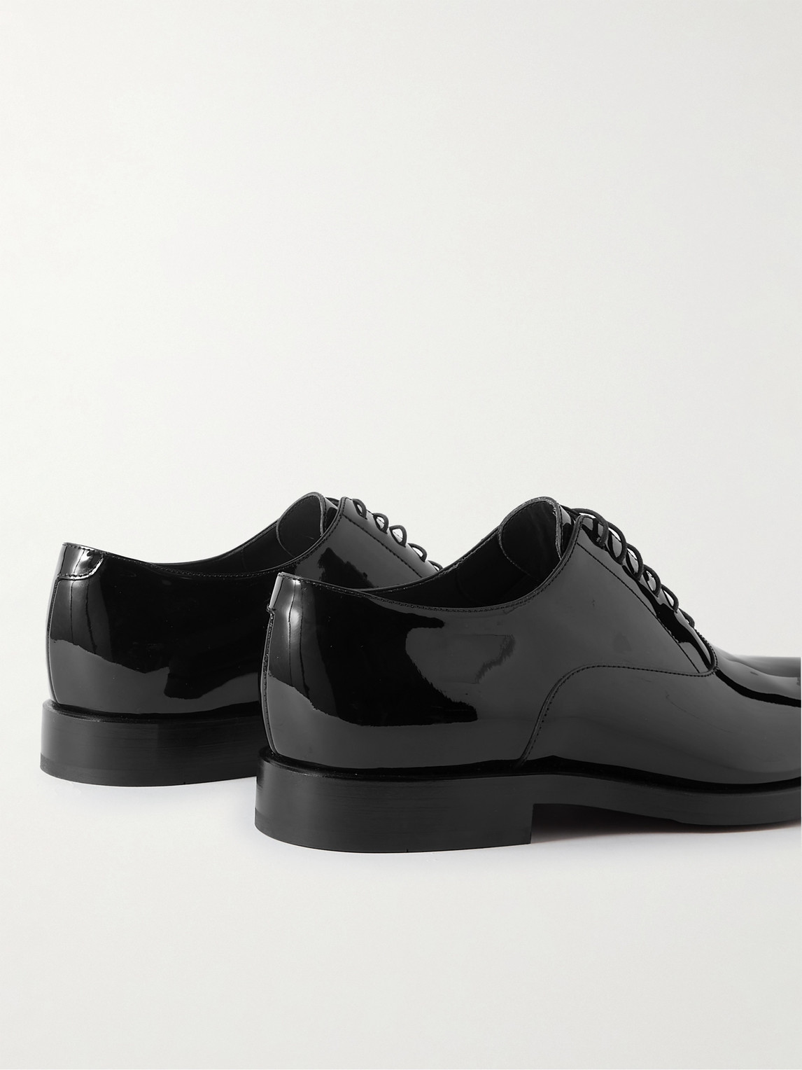 Shop Brunello Cucinelli Patent-leather Oxford Shoes In Black