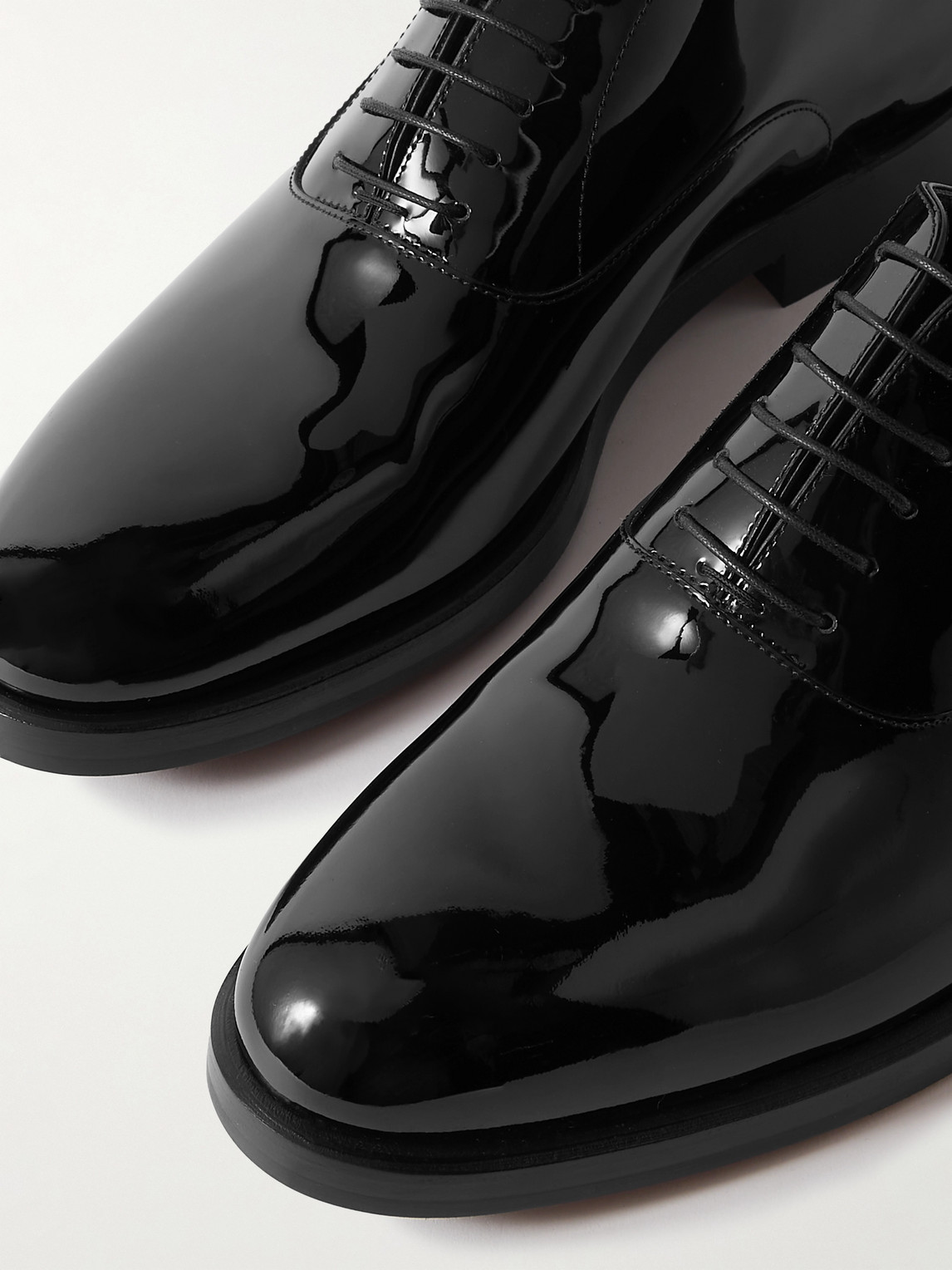 Shop Brunello Cucinelli Patent-leather Oxford Shoes In Black