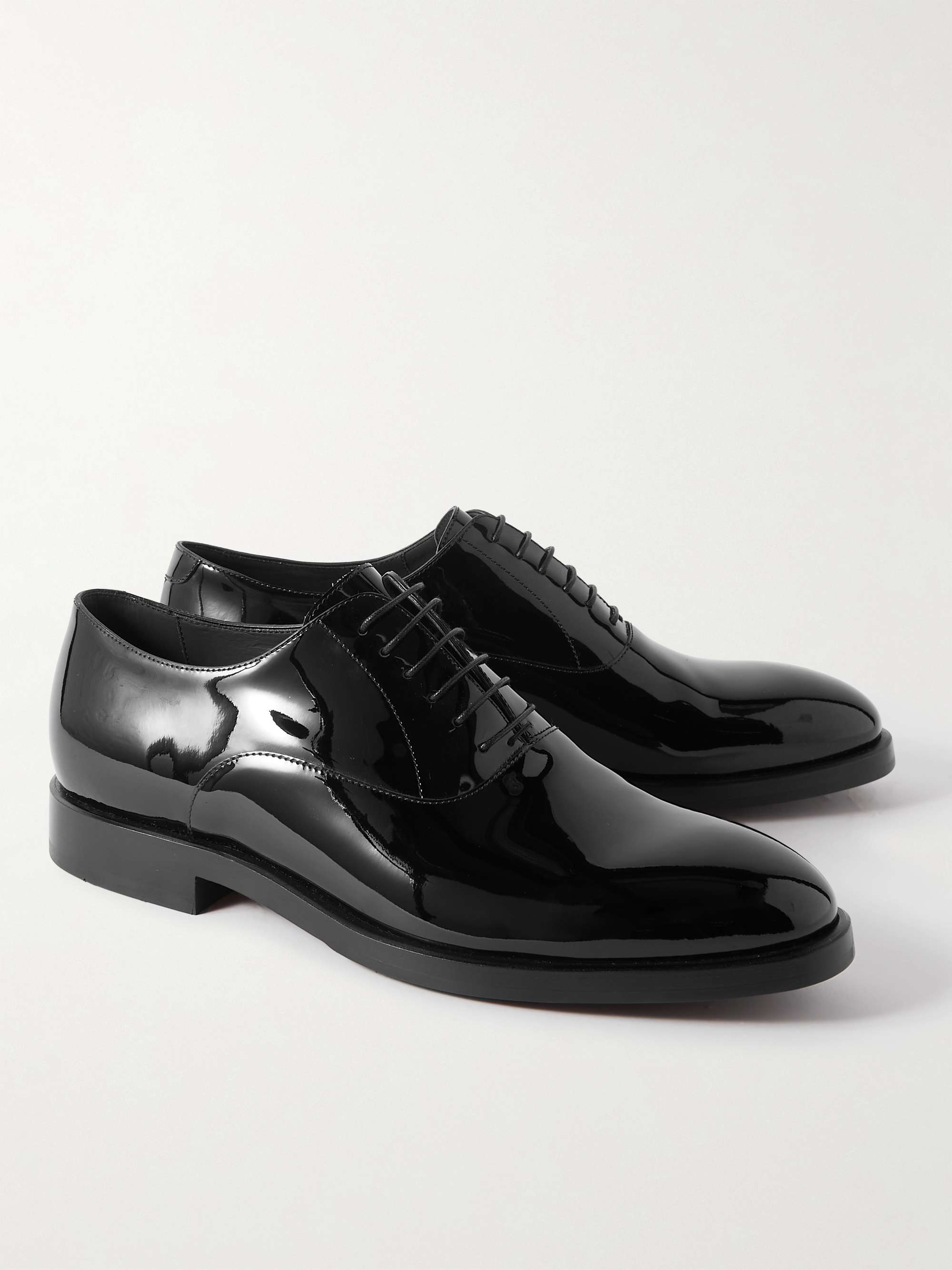 BRUNELLO CUCINELLI Patent-Leather Oxford Shoes for Men | MR PORTER