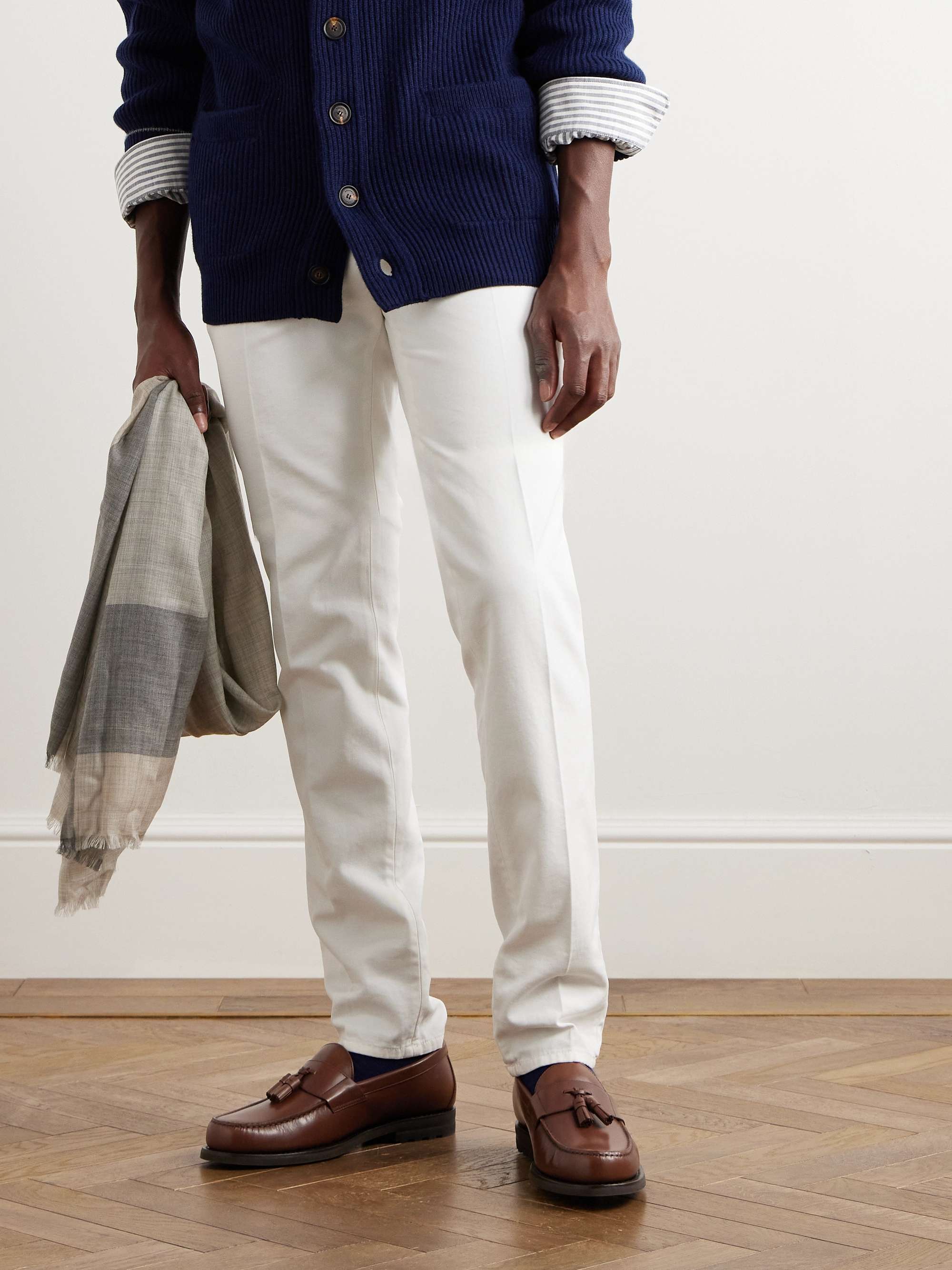 Loafers with deals white pants