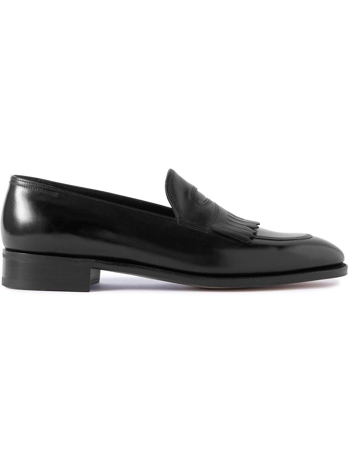 John Lobb Lopez Leather Penny Loafers In Black