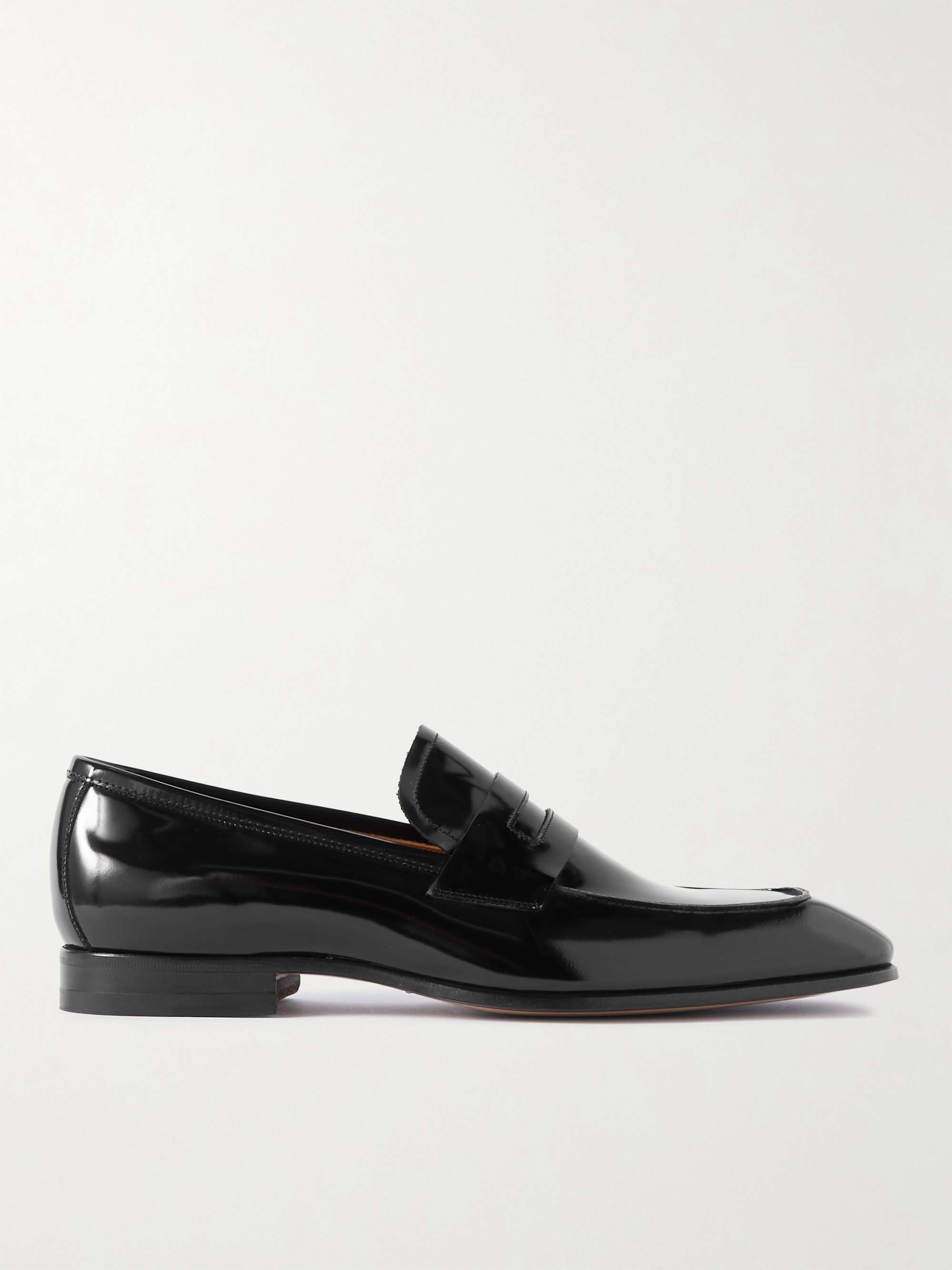 Tom Ford - Men - Bailey Patent-leather Penny Loafers Black - UK 8