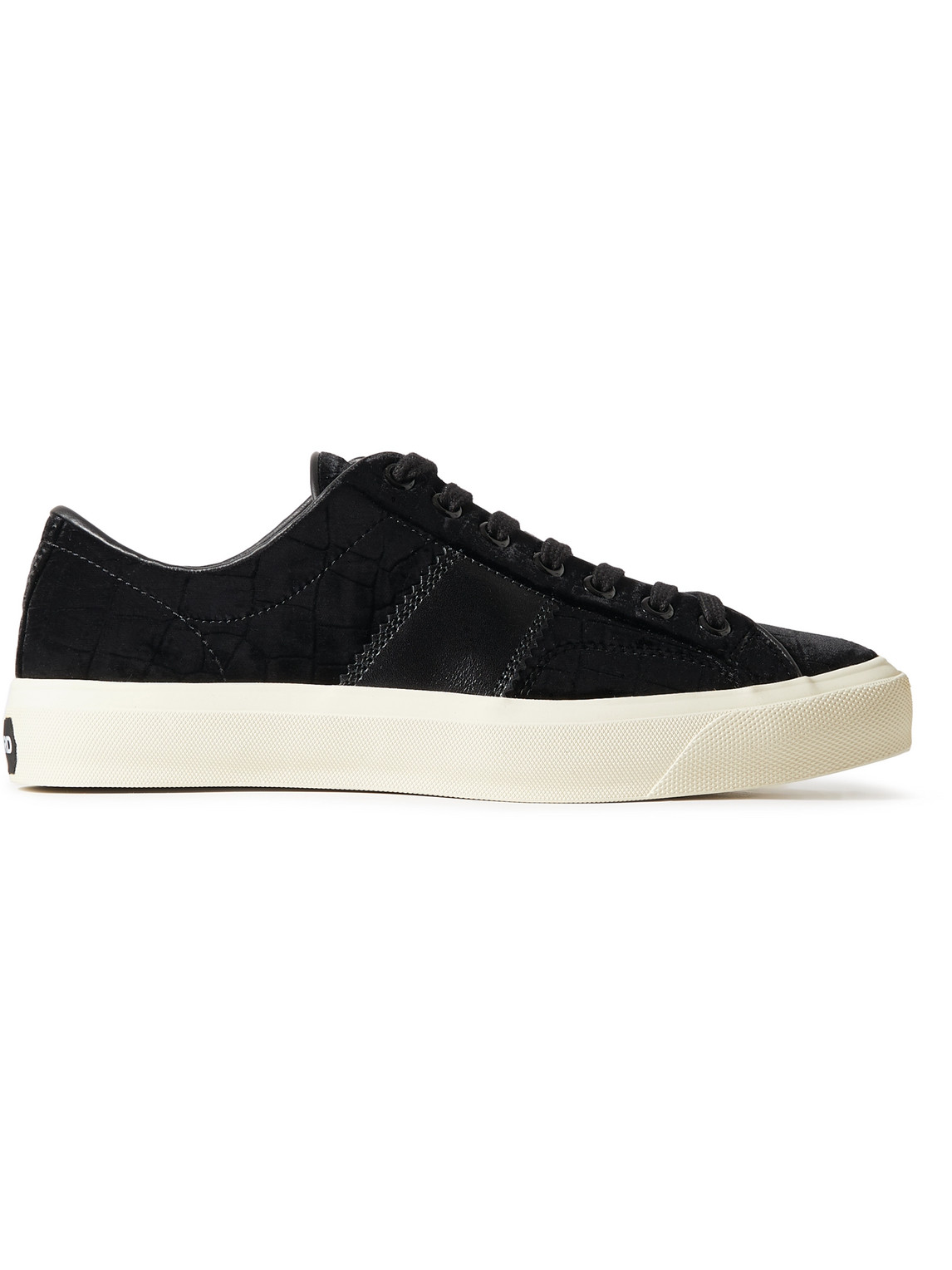 Tom Ford Radcliffe Leather-trimmed Nubuck Sneakers In Black