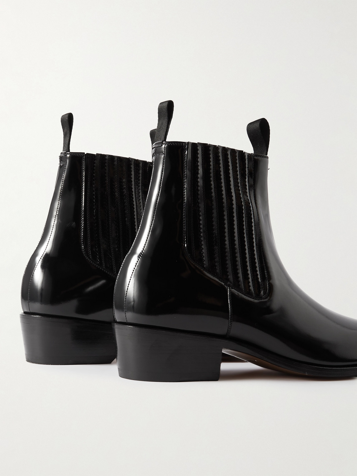 Shop Tom Ford Bailey Patent-leather Chelsea Boots In Black