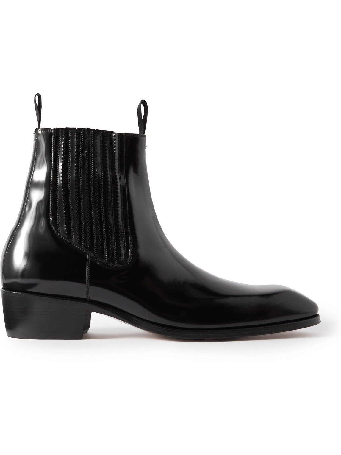 Tom Ford Bailey Patent-leather Chelsea Boots In Black