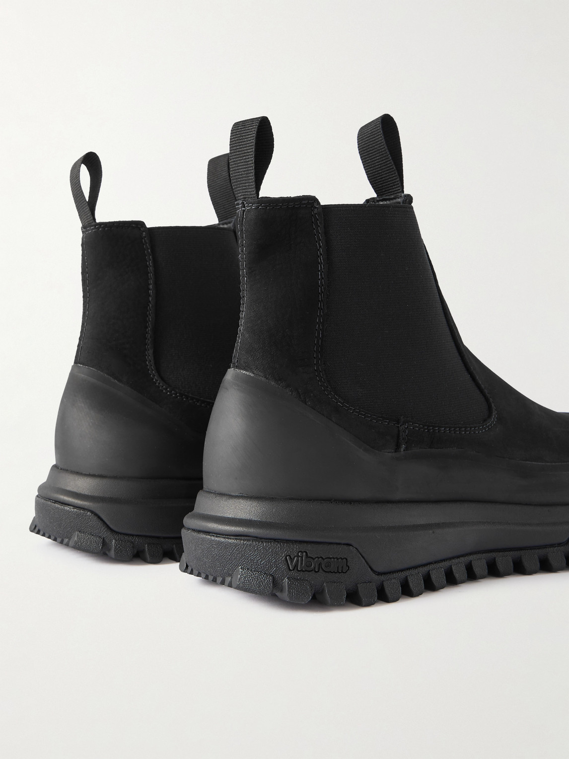 Shop Diemme Ramon Rubber-trimmed Suede Chelsea Boots In Black