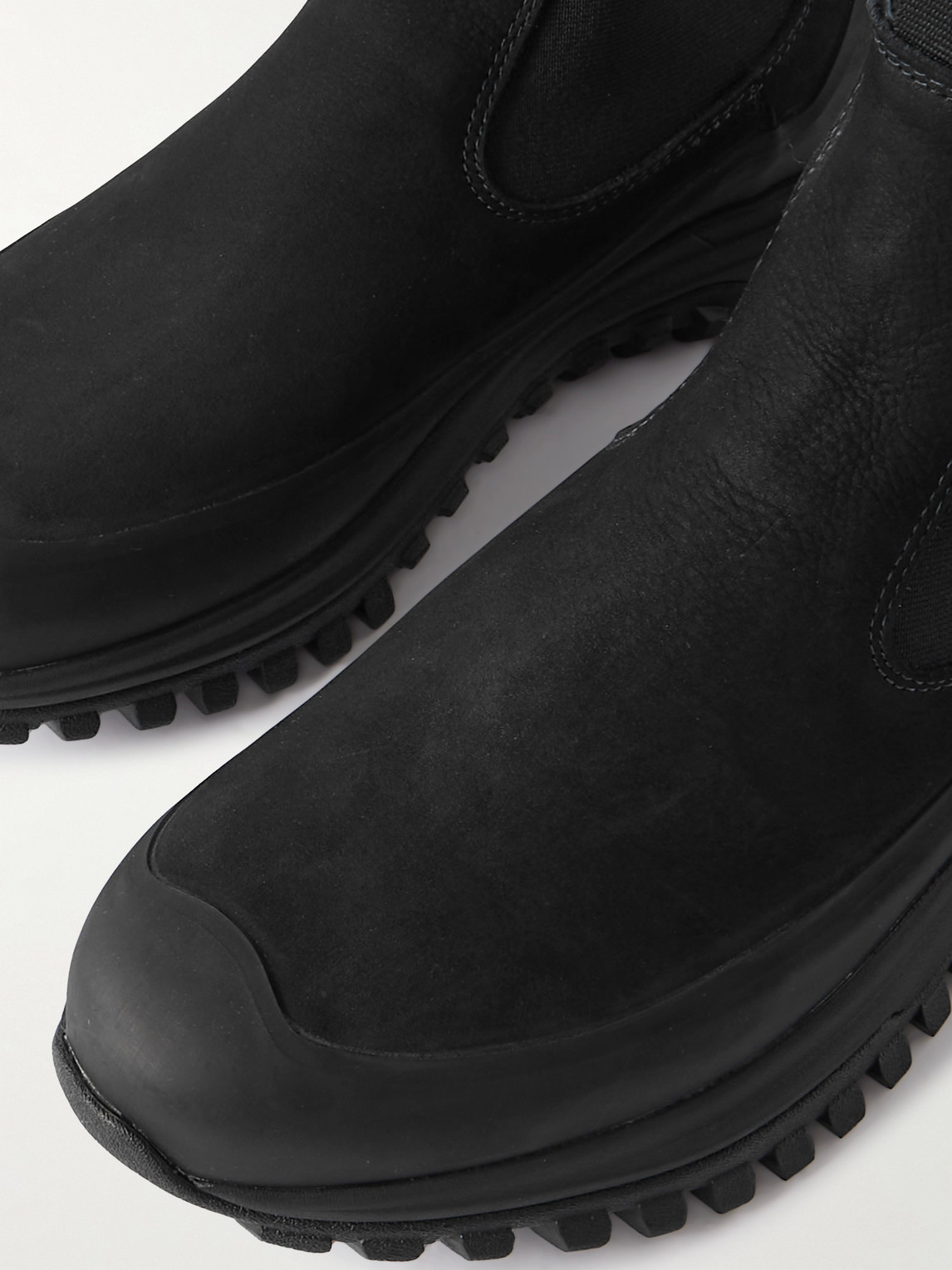 Shop Diemme Ramon Rubber-trimmed Suede Chelsea Boots In Black