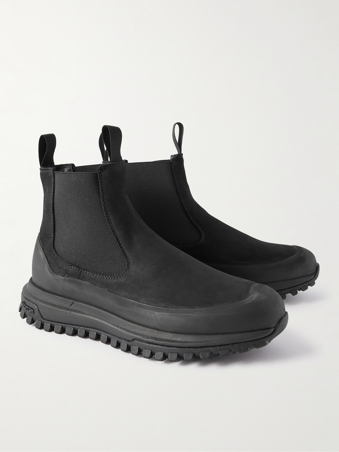 Shop Diemme Ramon Rubber-trimmed Suede Chelsea Boots In Black