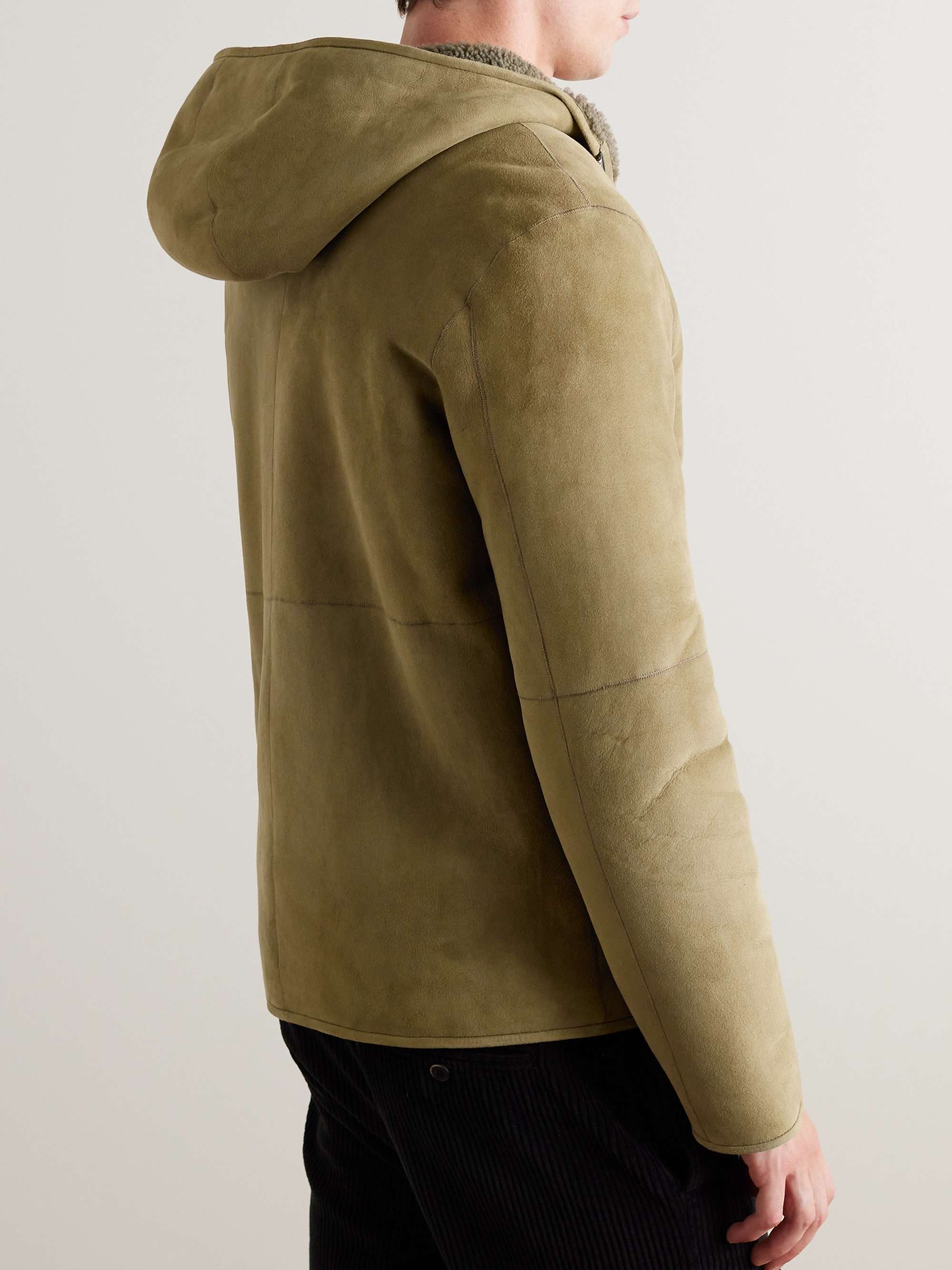 MR P. Reversible Shearling Hooded Jacket for Men | MR PORTER