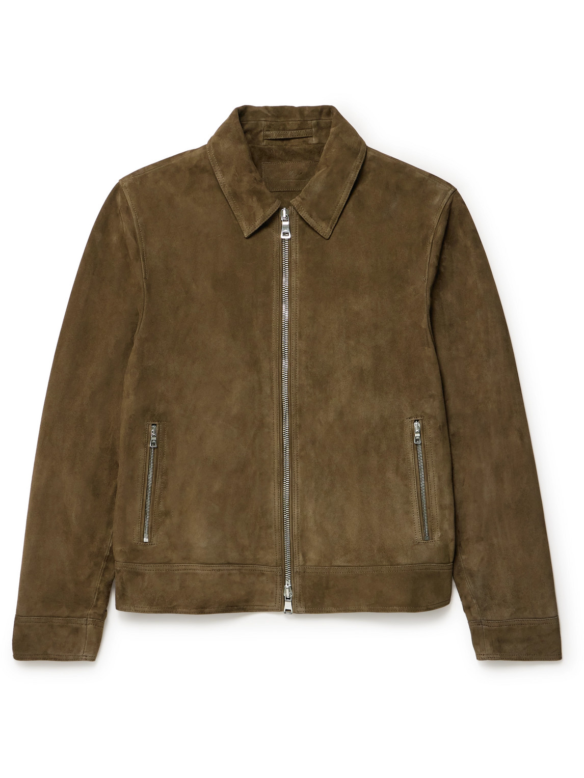 Mr P Suede Jacket In Green