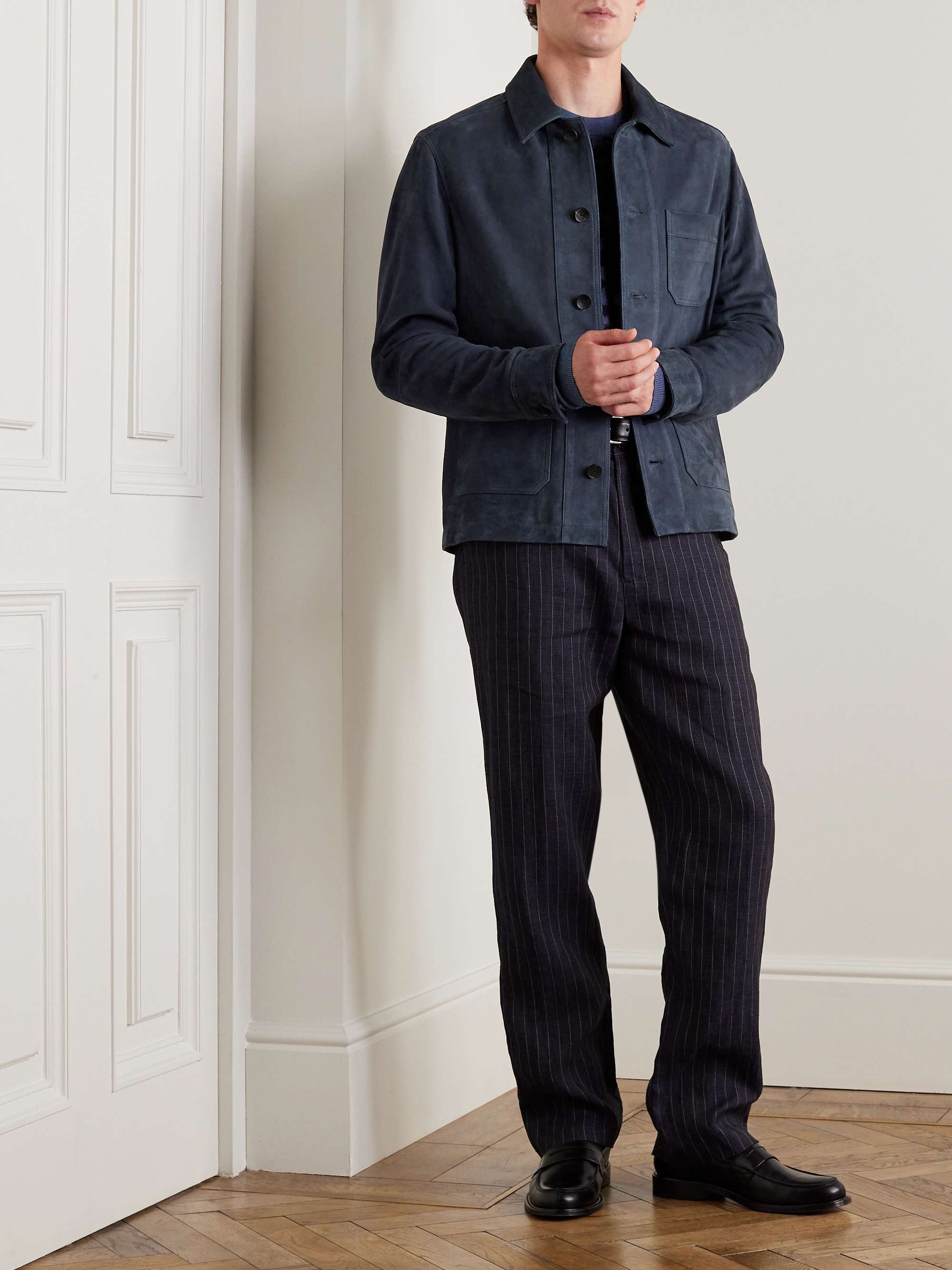 MR P. Suede Chore Jacket for Men | MR PORTER