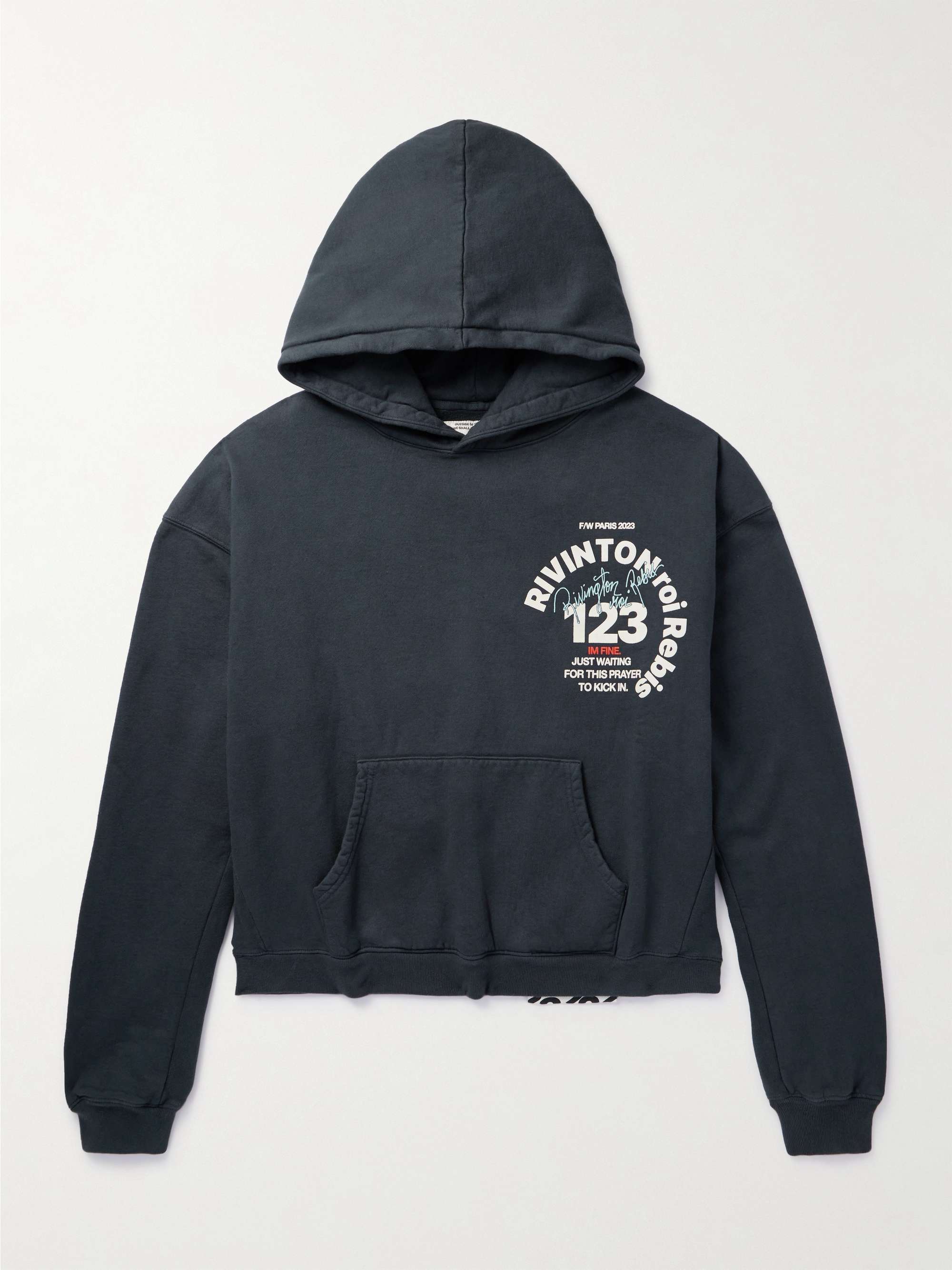 RRR123 Logo-Print Cotton-Jersey Hoodie for Men | MR PORTER