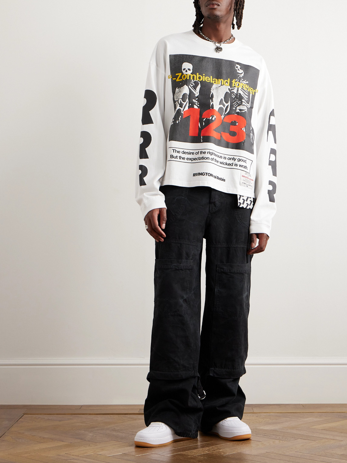 RRR123 Zombieland Forever Logo-Print Cotton-Jersey T-Shirt