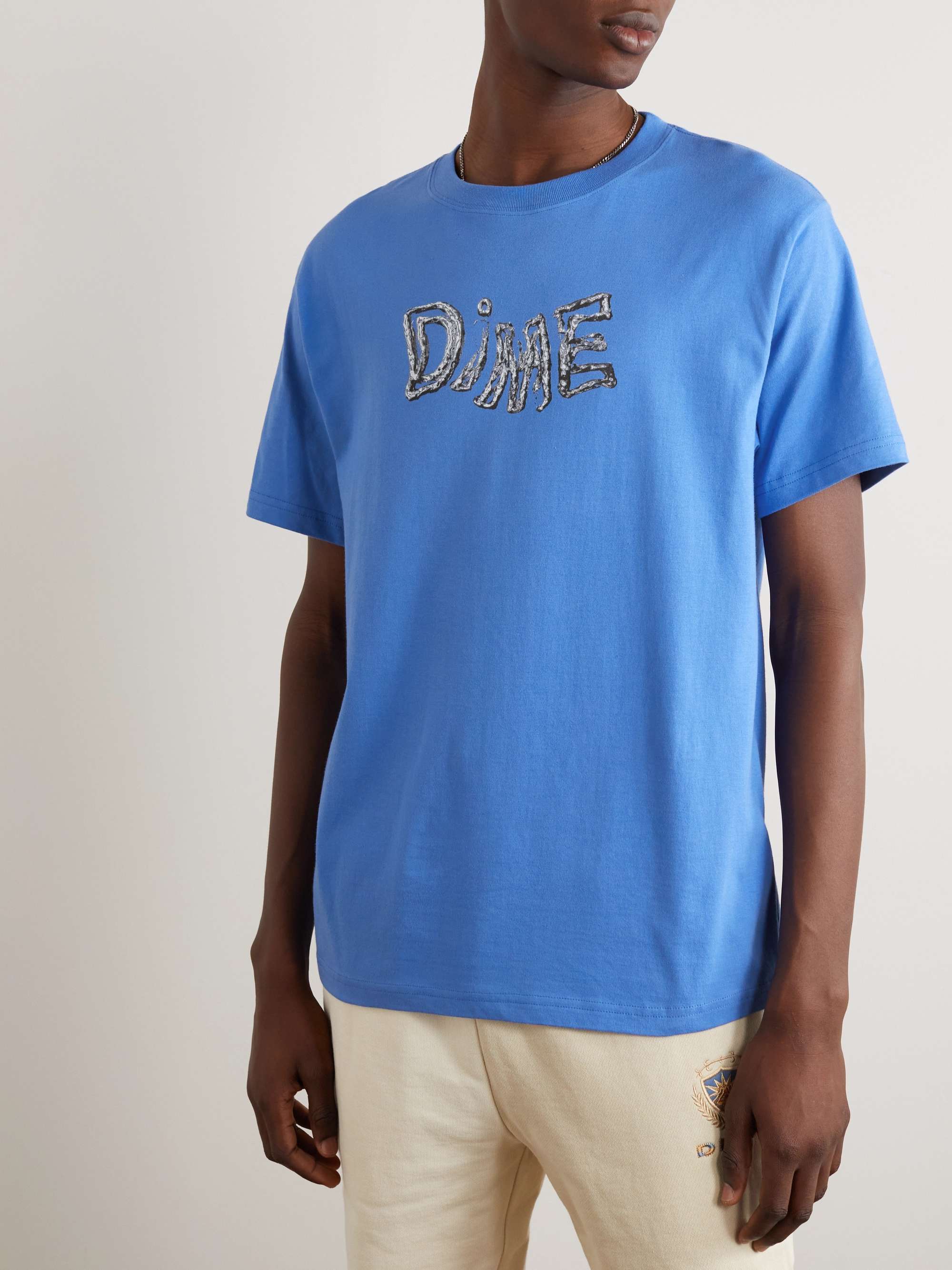 DIME Liquid Metal Logo-Print Cotton-Jersey T-Shirt