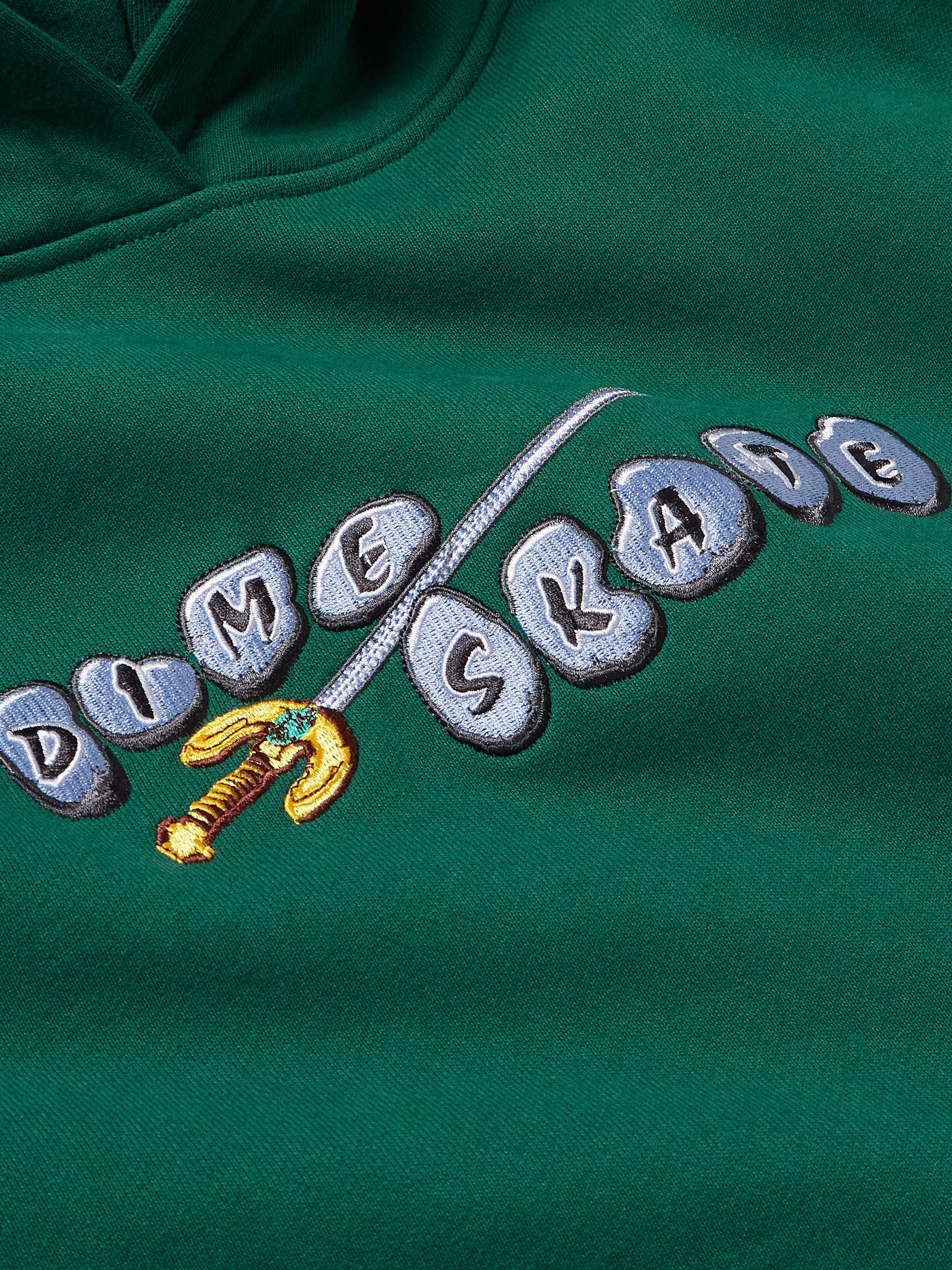 DIME Logo-Embroidered Cotton-Jersey Hoodie | MR PORTER
