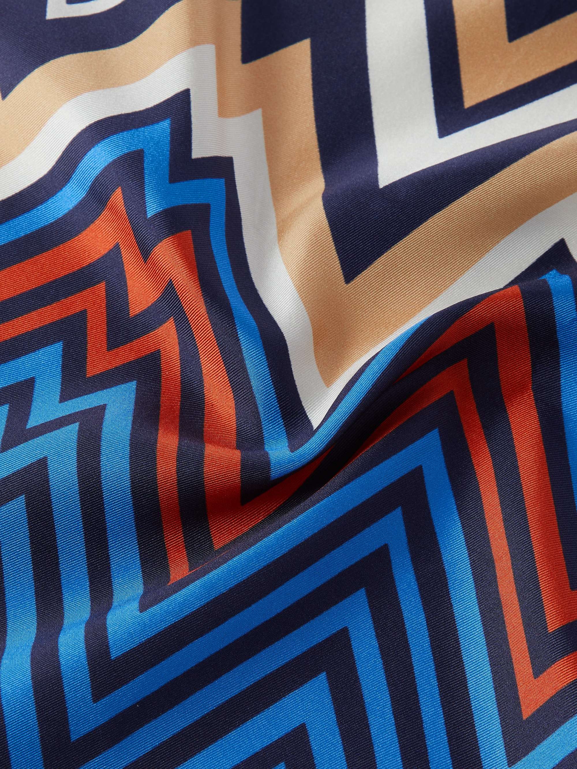 MISSONI Striped Silk Pocket Square